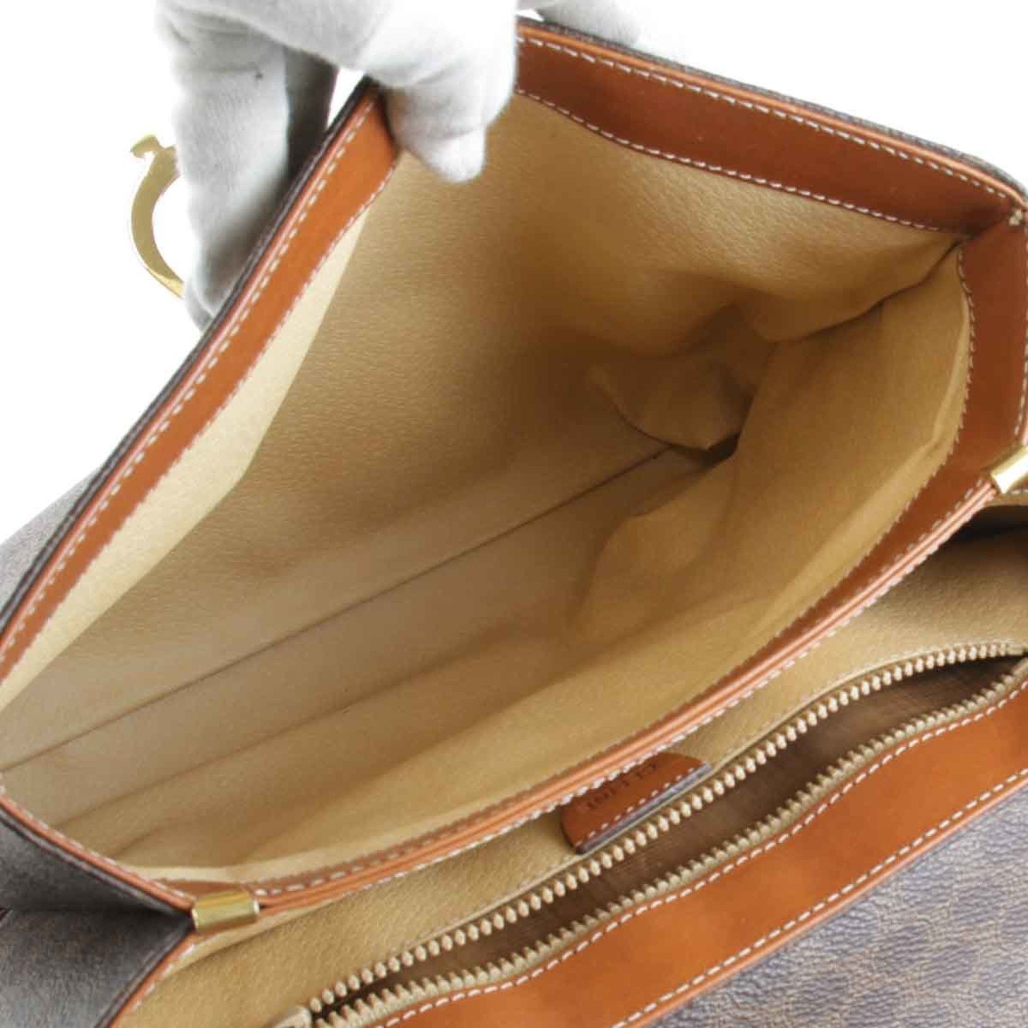 Celine CELINE Macadam Pattern Handbag Leather/Brown Women's Size ONE SIZE - 7 Thumbnail
