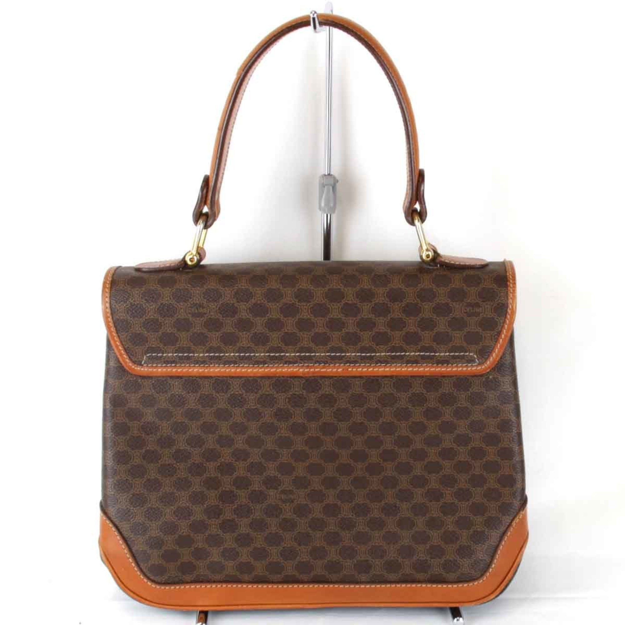 Celine CELINE Macadam Pattern Handbag Leather/Brown Women's Size ONE SIZE - 2 Thumbnail