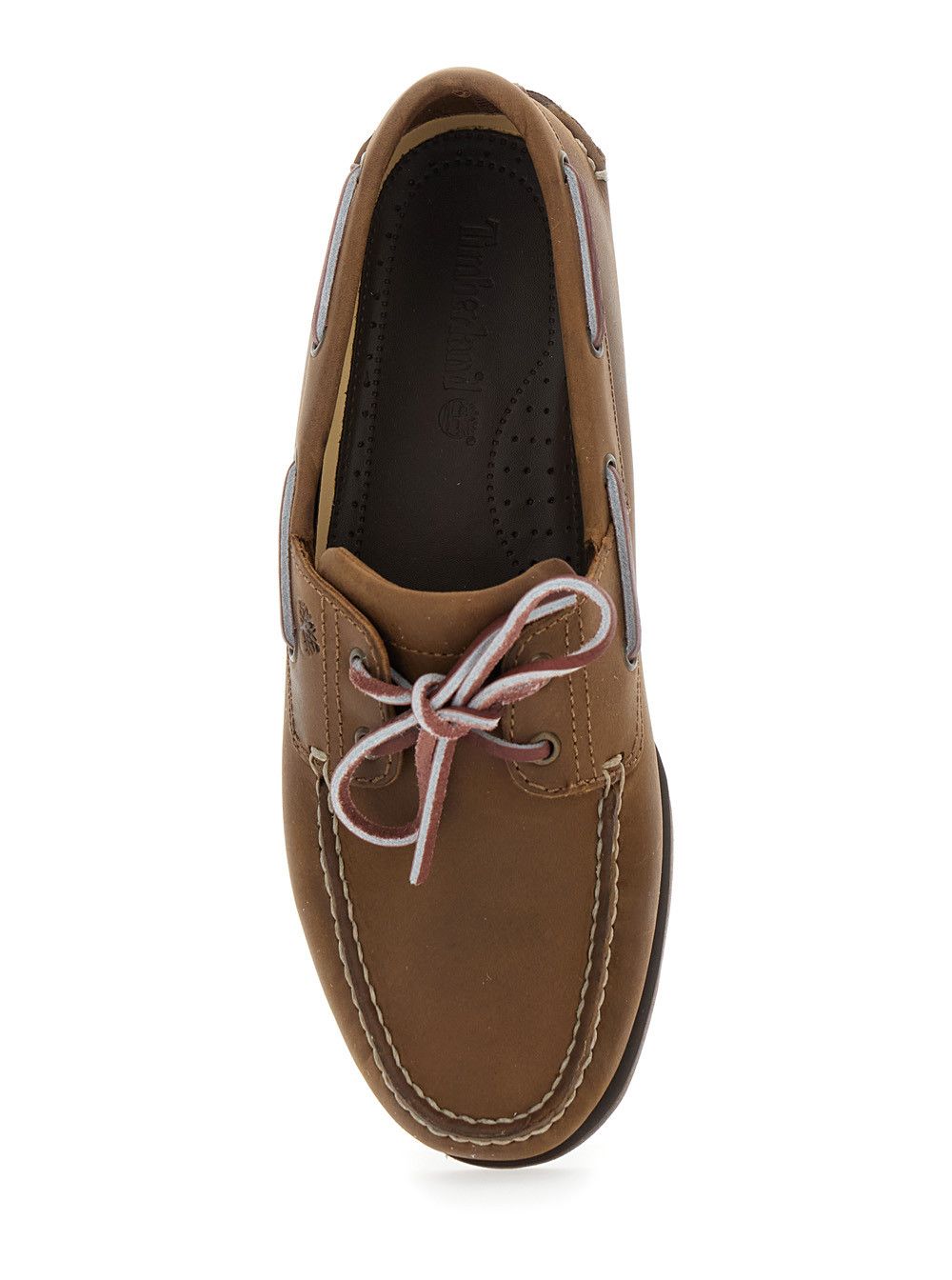 Timberland Brown Boat Loafers with Lace-Up Detail in Leather Man Size US 9 / EU 42 - 4 Thumbnail