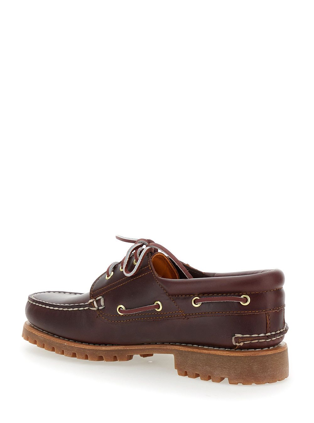 Timberland 'Authentic' Brown Loafers with Embossed Logo on the Side in Leather Man Size US 8.5 / EU 41-42 - 3 Thumbnail