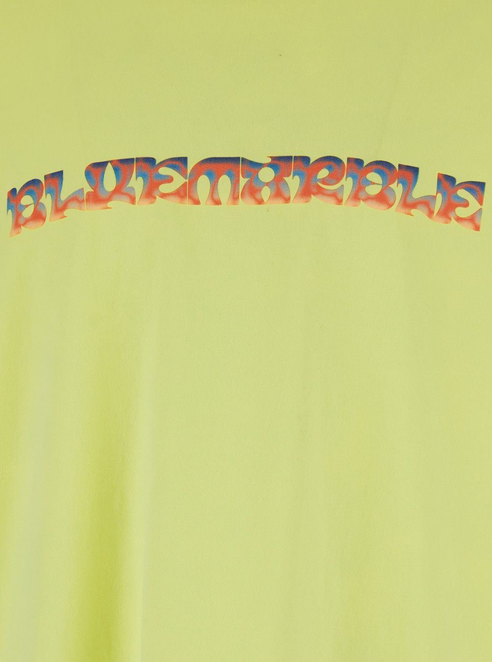 Bluemarble Yellow T-shirt with Maxi Print in Cotton Man Size US XL / EU 56 / 4 - 3 Thumbnail