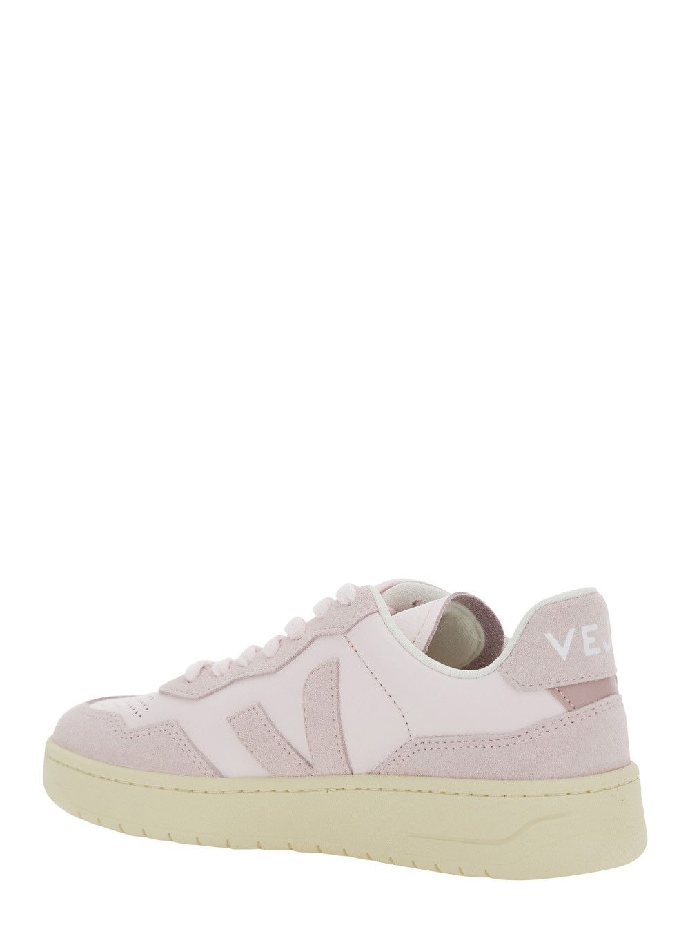 Veja 'V90' Pink Sneaker with Side Logo and Perforated Toe in Leather Woman Size US 11 / IT 41 - 3 Thumbnail