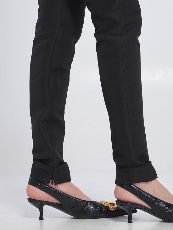Balenciaga BALENCIAGA Women Straight Pants 60526 BLACK Size 26" / US 2 / IT 38 - 4 Thumbnail