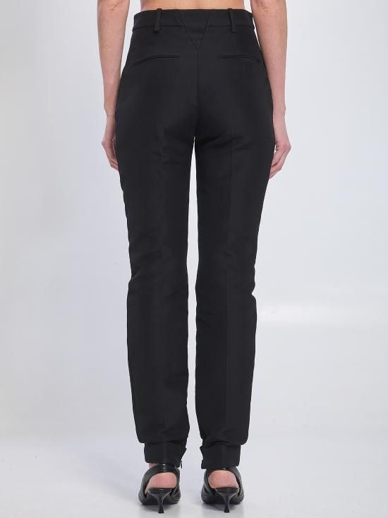 Balenciaga BALENCIAGA Women Straight Pants 60526 BLACK Size 26" / US 2 / IT 38 - 2 Thumbnail