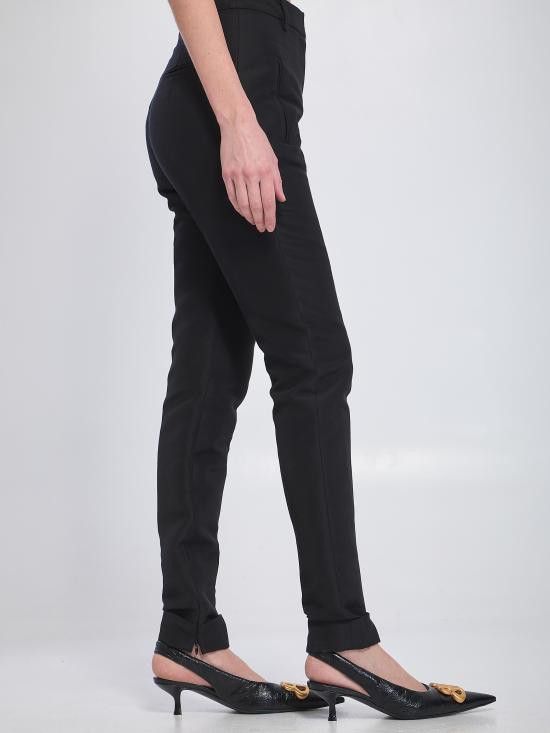 Balenciaga BALENCIAGA Women Straight Pants 60526 BLACK Size 26" / US 2 / IT 38 - 3 Thumbnail
