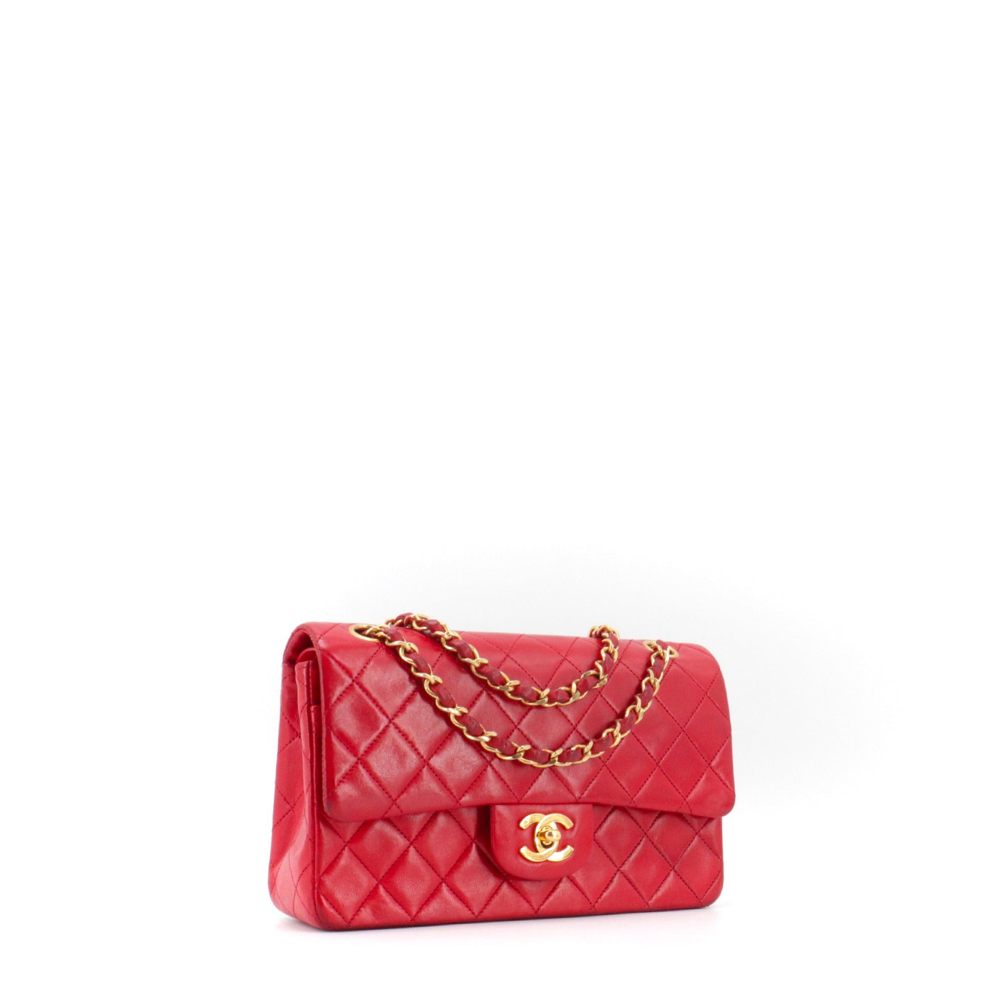 Chanel CHANEL - Classic/Timeless 23 Chanel vintage double flap handbag in red quilted leather Size ONE SIZE - 2 Thumbnail