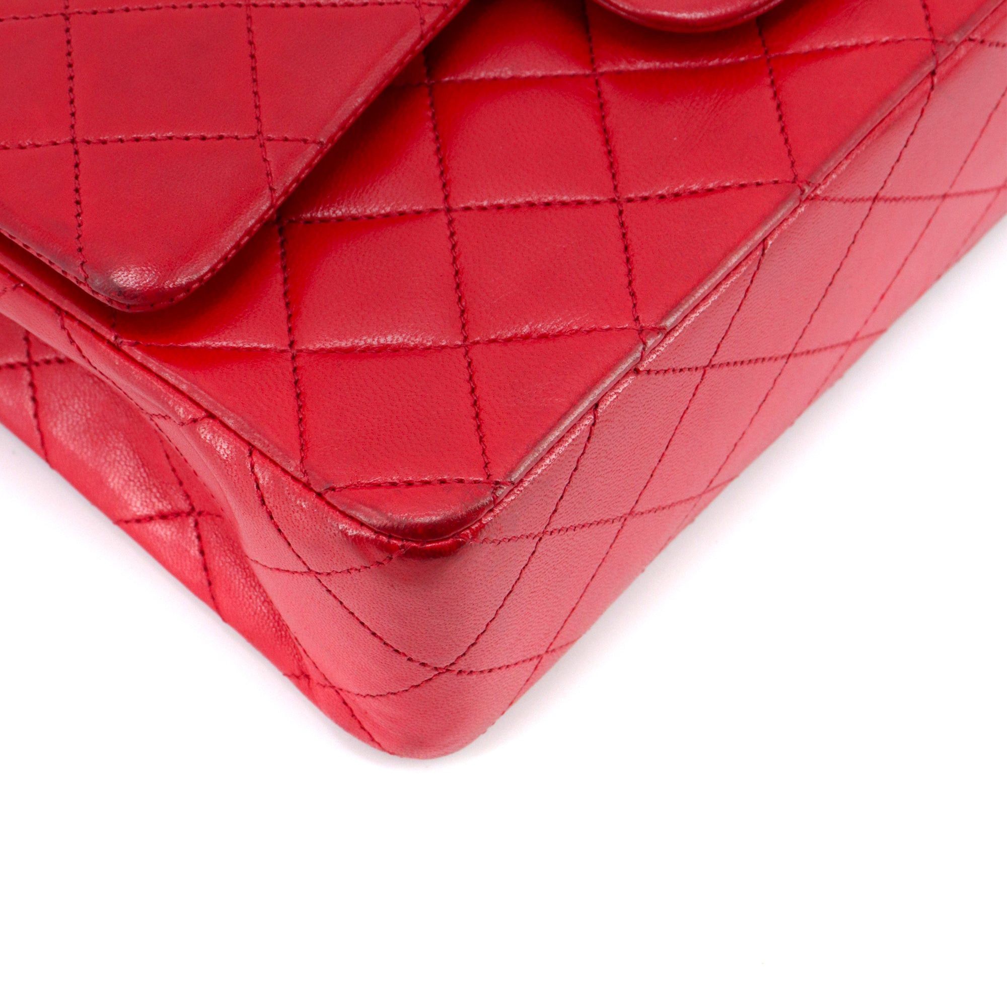 Chanel CHANEL - Classic/Timeless 23 Chanel vintage double flap handbag in red quilted leather Size ONE SIZE - 8 Thumbnail
