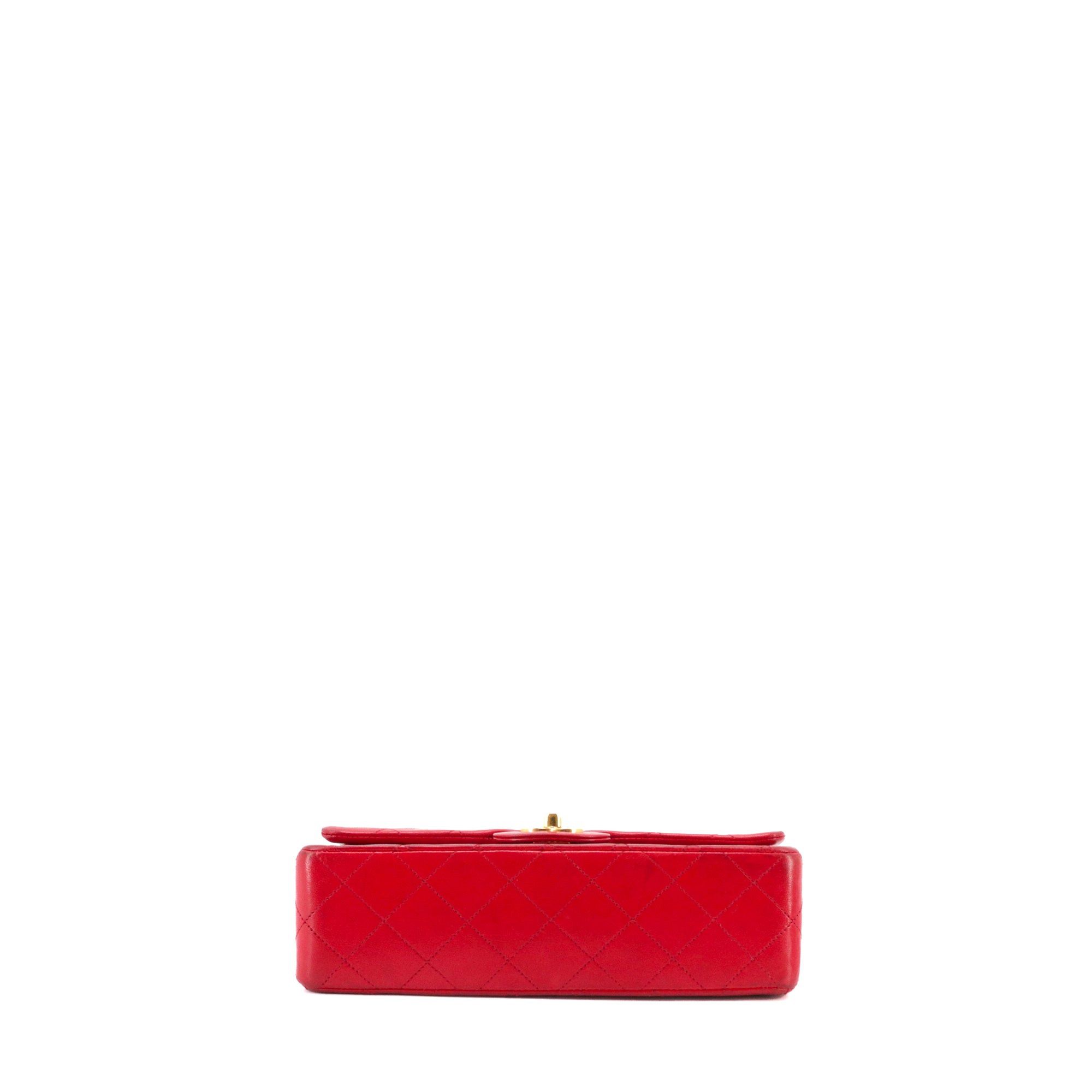 Chanel CHANEL - Classic/Timeless 23 Chanel vintage double flap handbag in red quilted leather Size ONE SIZE - 4 Thumbnail