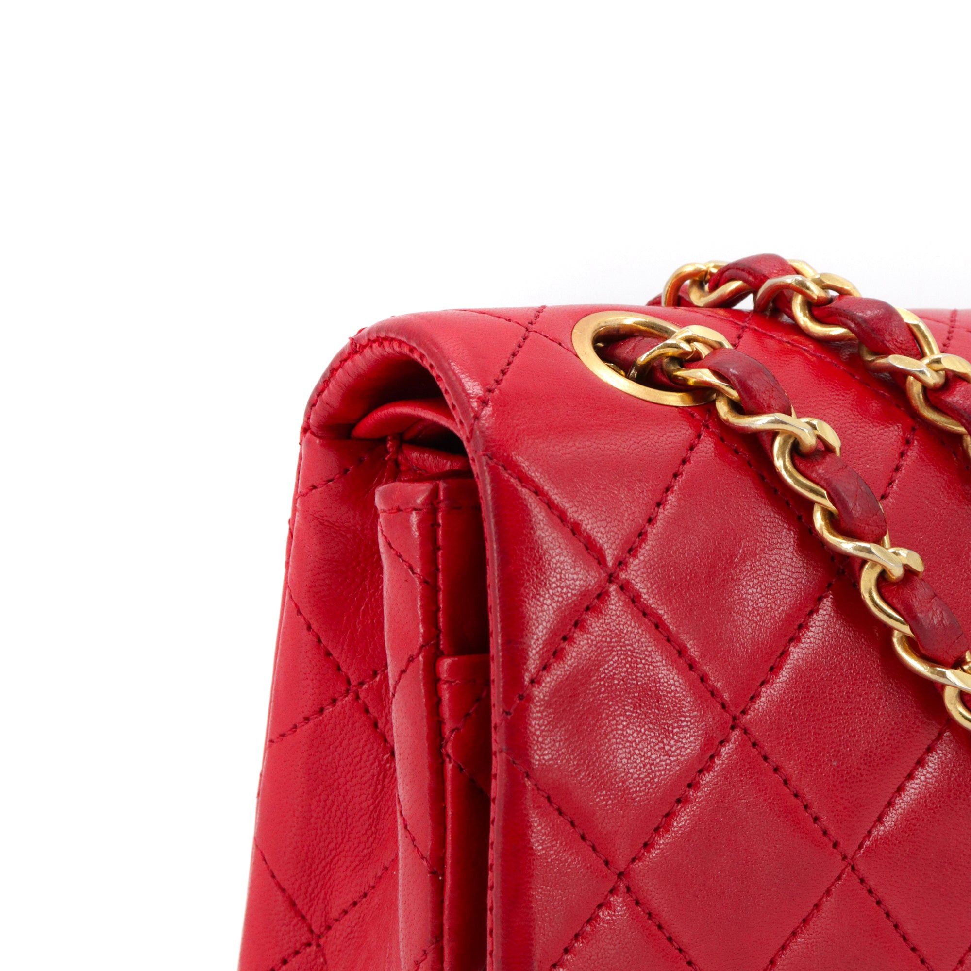 Chanel CHANEL - Classic/Timeless 23 Chanel vintage double flap handbag in red quilted leather Size ONE SIZE - 6 Thumbnail