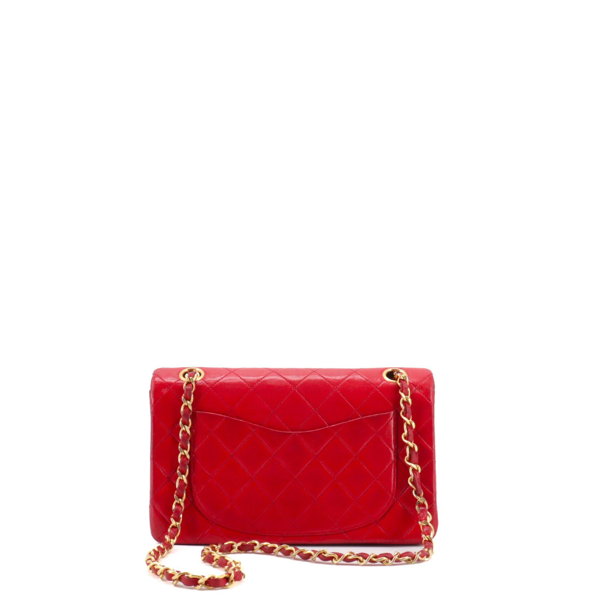 Chanel CHANEL - Classic/Timeless 23 Chanel vintage double flap handbag in red quilted leather Size ONE SIZE - 3 Thumbnail
