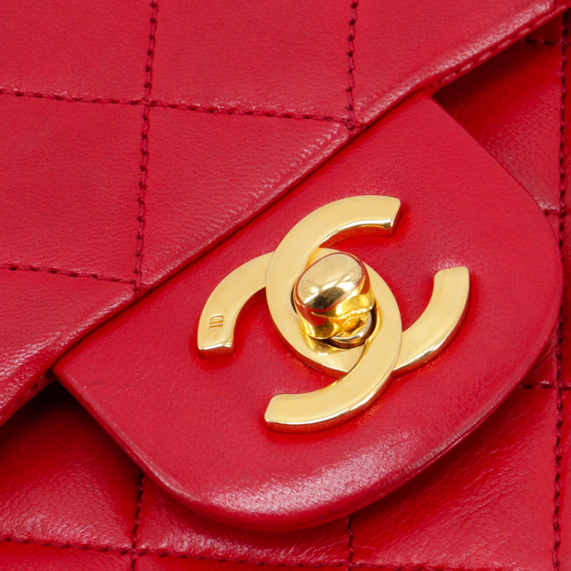 Chanel CHANEL - Classic/Timeless 23 Chanel vintage double flap handbag in red quilted leather Size ONE SIZE - 9 Thumbnail