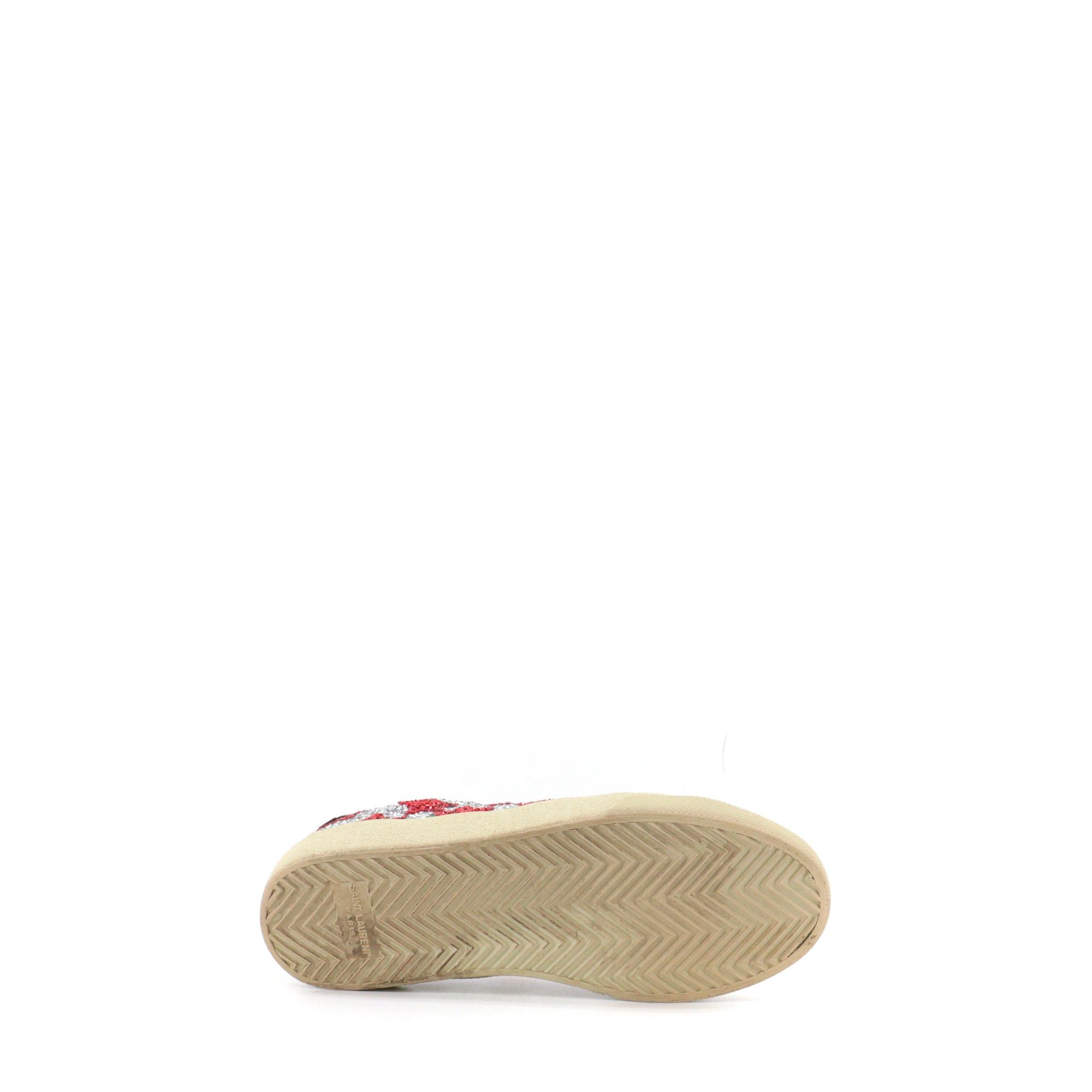Saint Laurent Paris SAINT LAURENT - Saint Laurent Court Classic sneakers with silver glitter (T36.5) Size US 5.5 / IT 35.5 - 3 Thumbnail