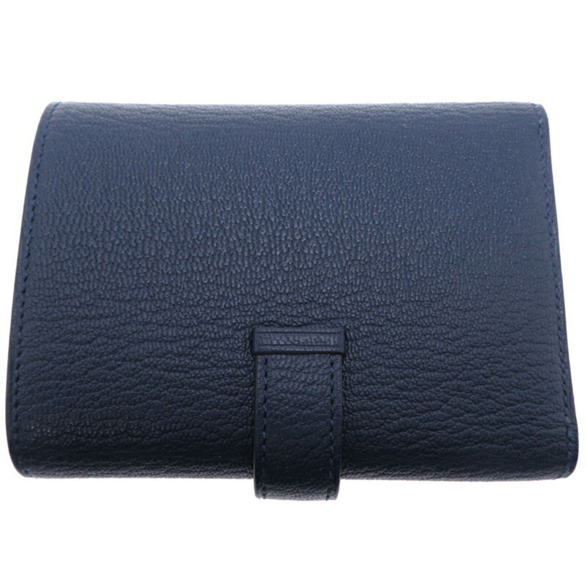Hermes Hermes W stamp 2024 Bearn Combination Women's Tri-fold Wallet Chevre Navy Size ONE SIZE - 2 Thumbnail