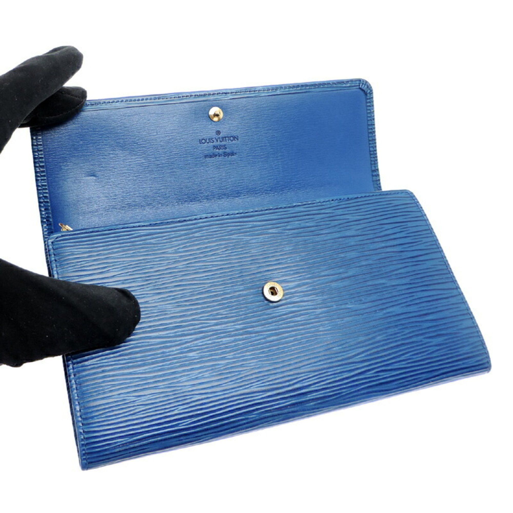 Louis Vuitton Louis Vuitton Pochette Porte Monnaie Credit Women's and Men's Long Wallet M63575 Epi Toledo Blue (Blue) Size ONE SIZE - 5 Thumbnail
