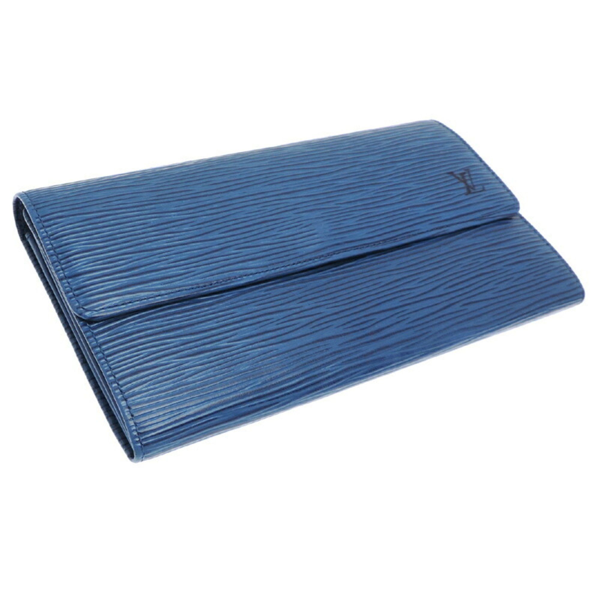 Louis Vuitton Louis Vuitton Pochette Porte Monnaie Credit Women's and Men's Long Wallet M63575 Epi Toledo Blue (Blue) Size ONE SIZE - 3 Thumbnail