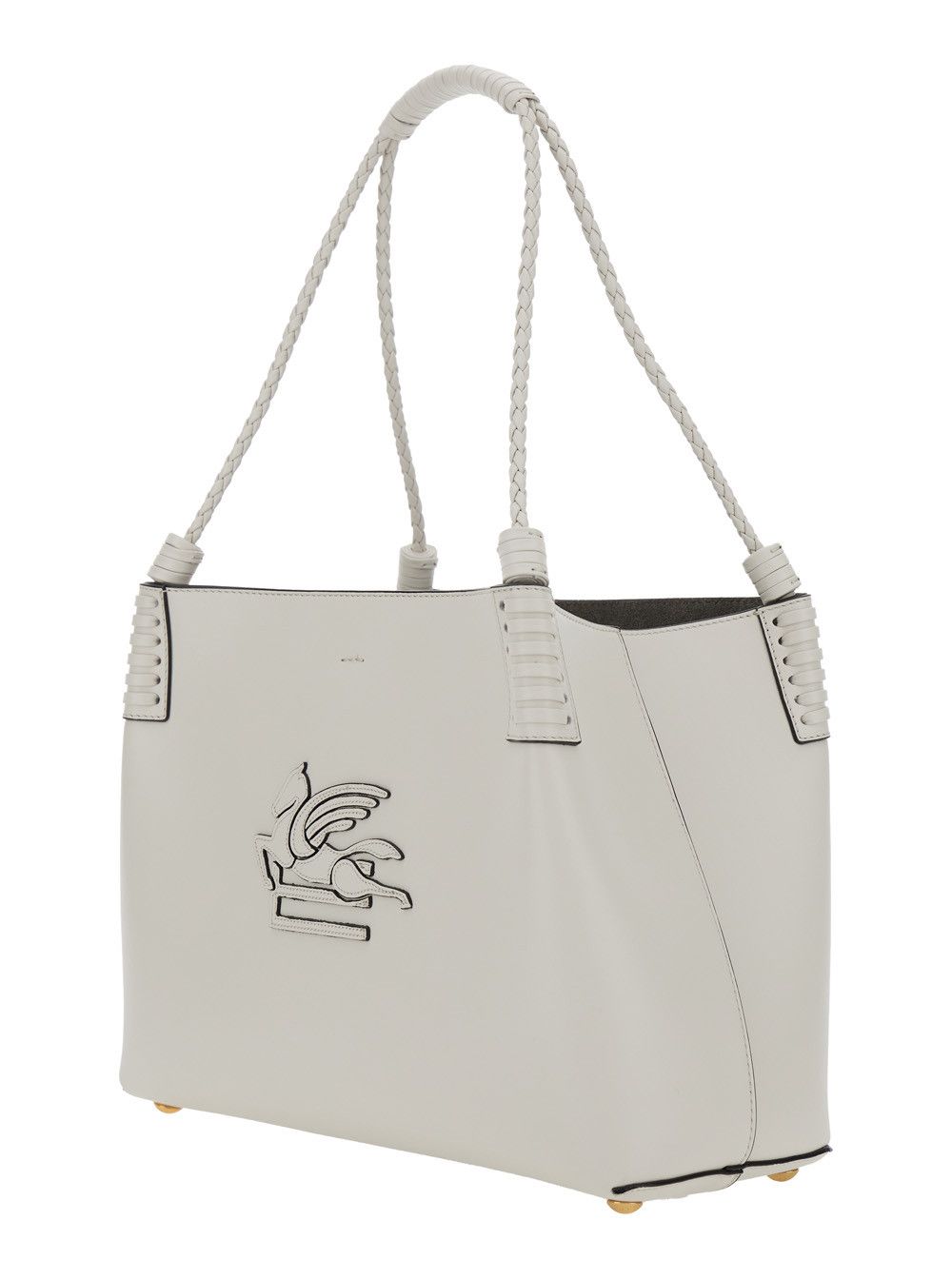 Etro 'Libra Small' White Shoulder Bag with Maxi Logo on the Front in Leather Woman Size ONE SIZE - 2 Thumbnail