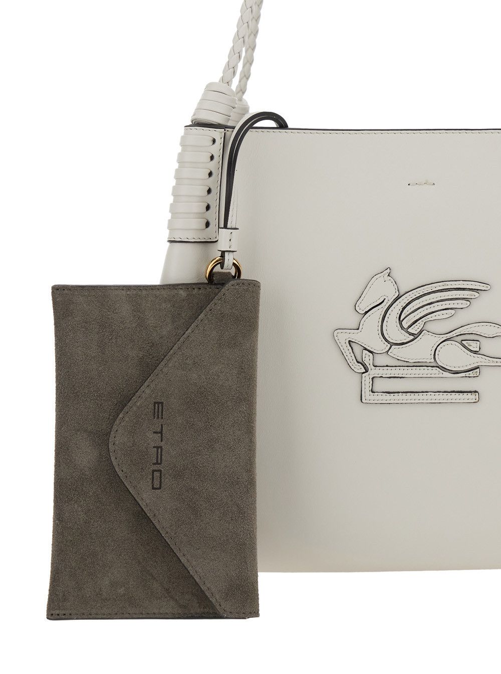 Etro 'Libra Small' White Shoulder Bag with Maxi Logo on the Front in Leather Woman Size ONE SIZE - 5 Thumbnail