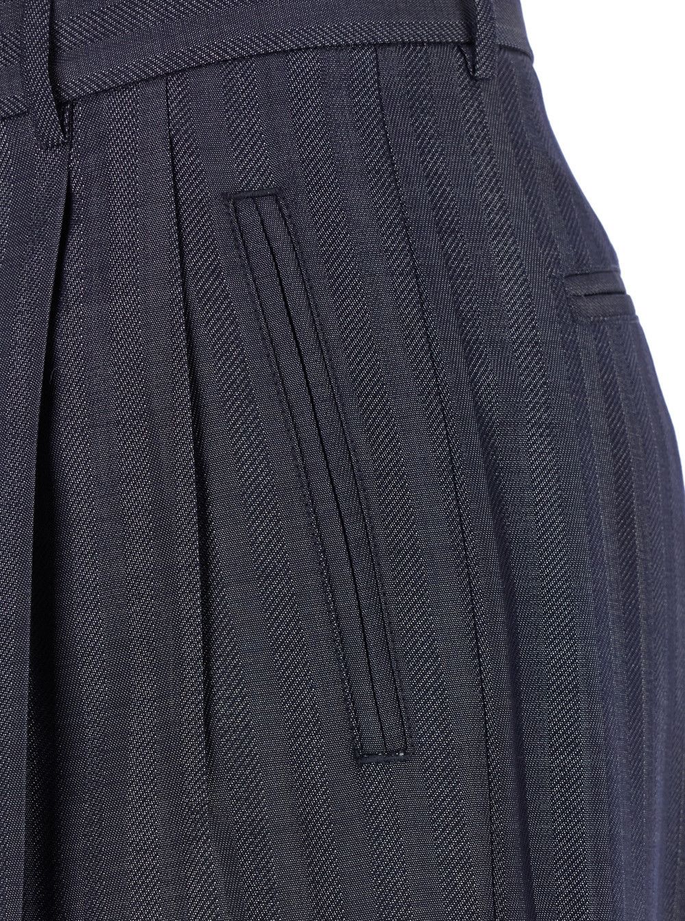 Etro Grey Wide Pants with Concealed Closure in Wool Blend Woman Size 28" / US 6 / IT 42 - 3 Thumbnail