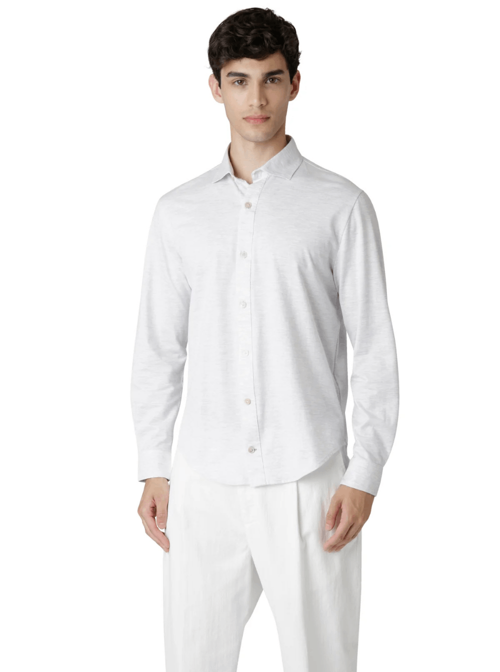 Eleventy Grey Shirt with Classic Collar in Cotton Man Size US L / EU 52-54 / 3 - 4 Thumbnail