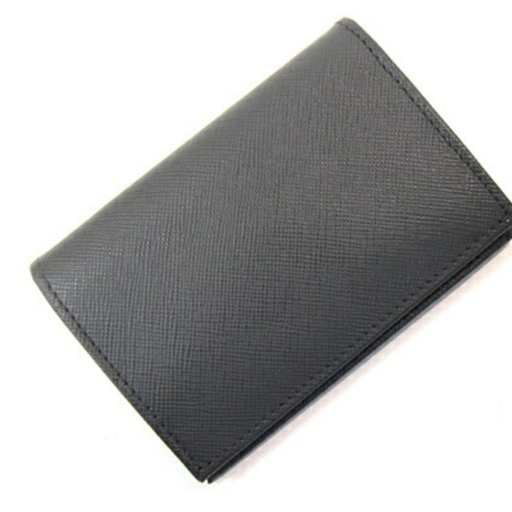 Prada Prada Business Card Holder 2MC345 Grey Leather Case Pass Men's PRADA Size ONE SIZE - 7 Thumbnail