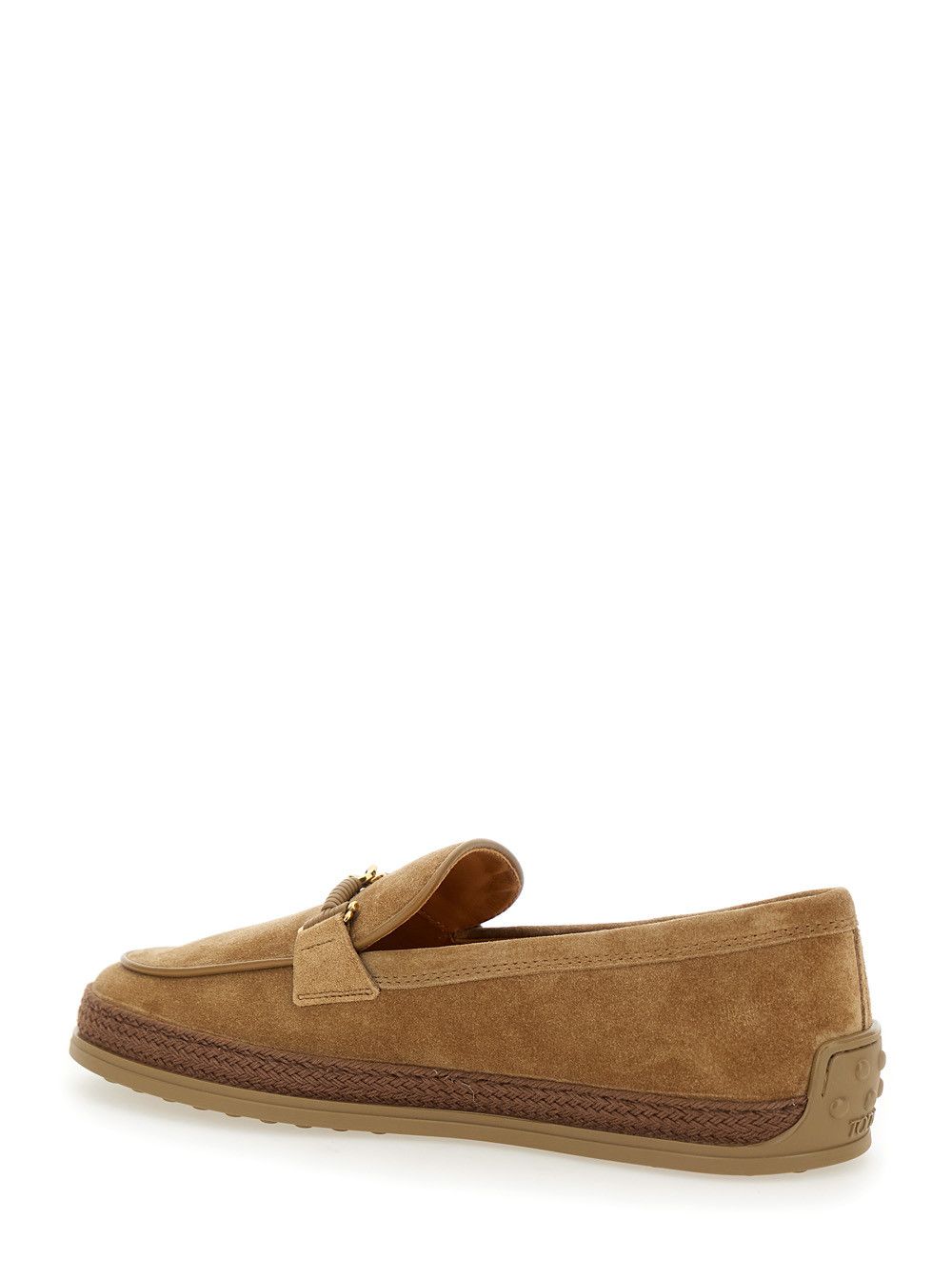 Tod's Brown Loafers with Cord Detail in Leather Woman Size US 11 / IT 41 - 3 Thumbnail