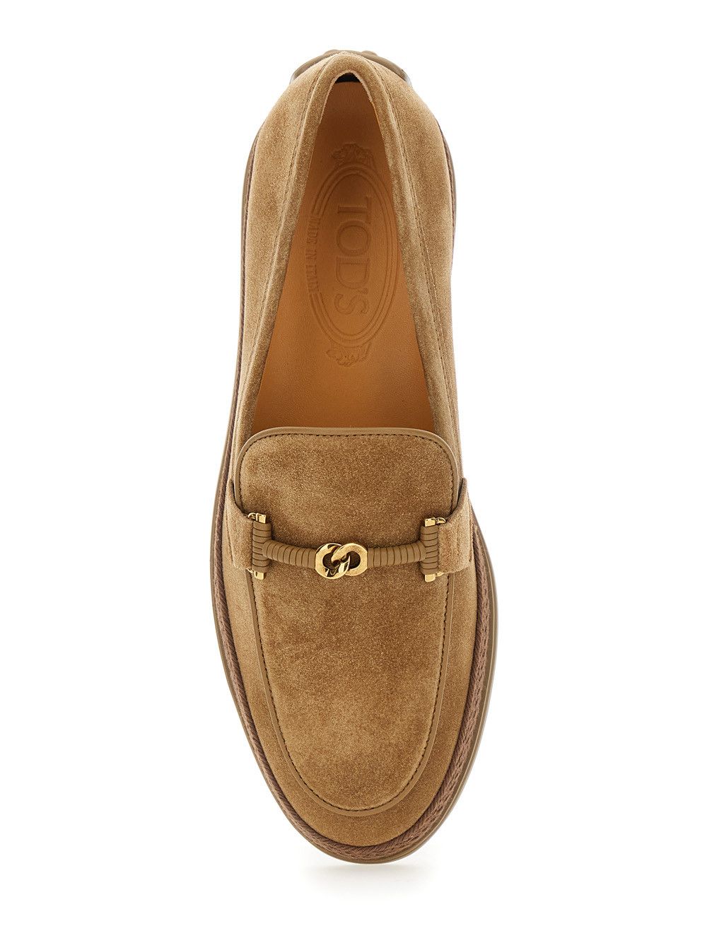 Tod's Brown Loafers with Cord Detail in Leather Woman Size US 11 / IT 41 - 4 Thumbnail