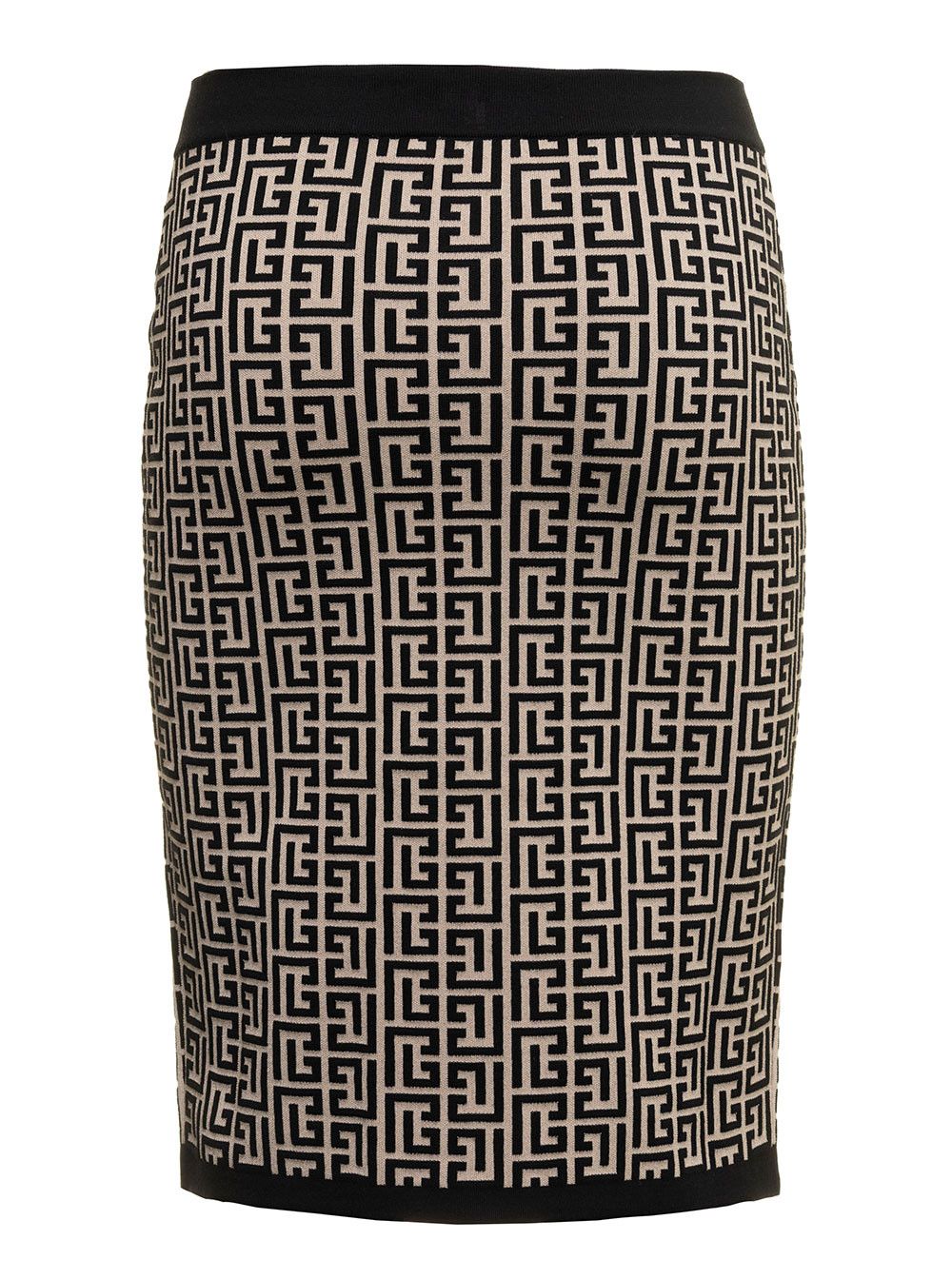 Balmain Balmain Woman's Monogram Wool Pencil Skirt with Zip Size 27" / US 4 / IT 40 - 2 Thumbnail