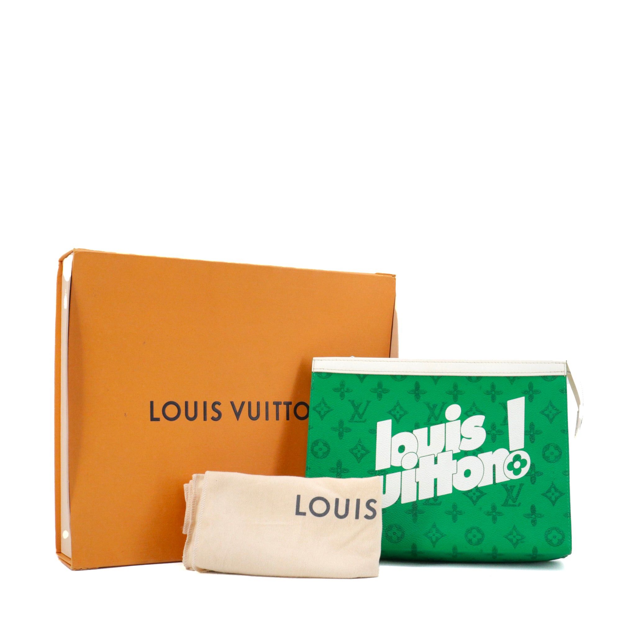 Louis Vuitton LOUIS VUITTON - Louis Vuitton MM Everyday Voyage Pochette in green monogram canvas Size ONE SIZE - 8 Thumbnail
