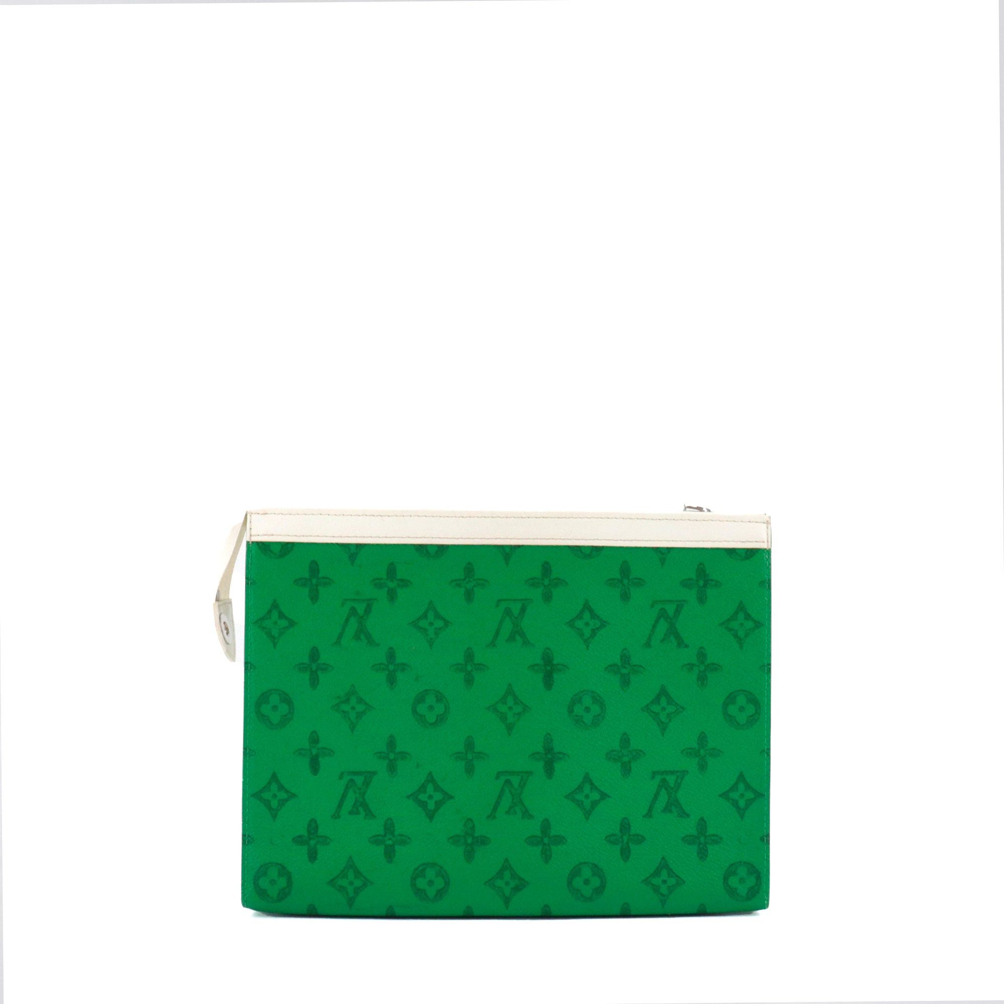 Louis Vuitton LOUIS VUITTON - Louis Vuitton MM Everyday Voyage Pochette in green monogram canvas Size ONE SIZE - 3 Thumbnail