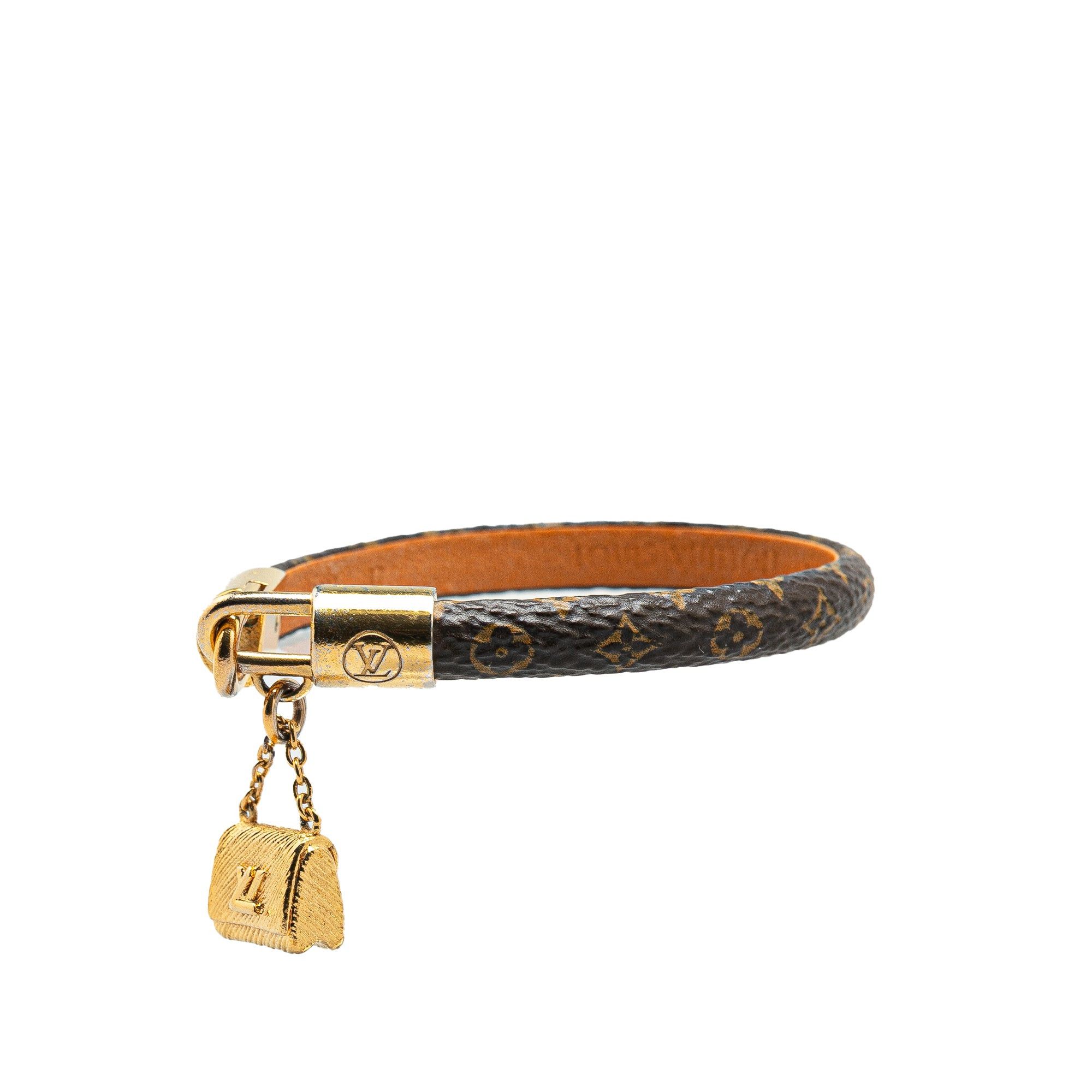 Louis Vuitton Monogram Twist Lock Bracelet Brown