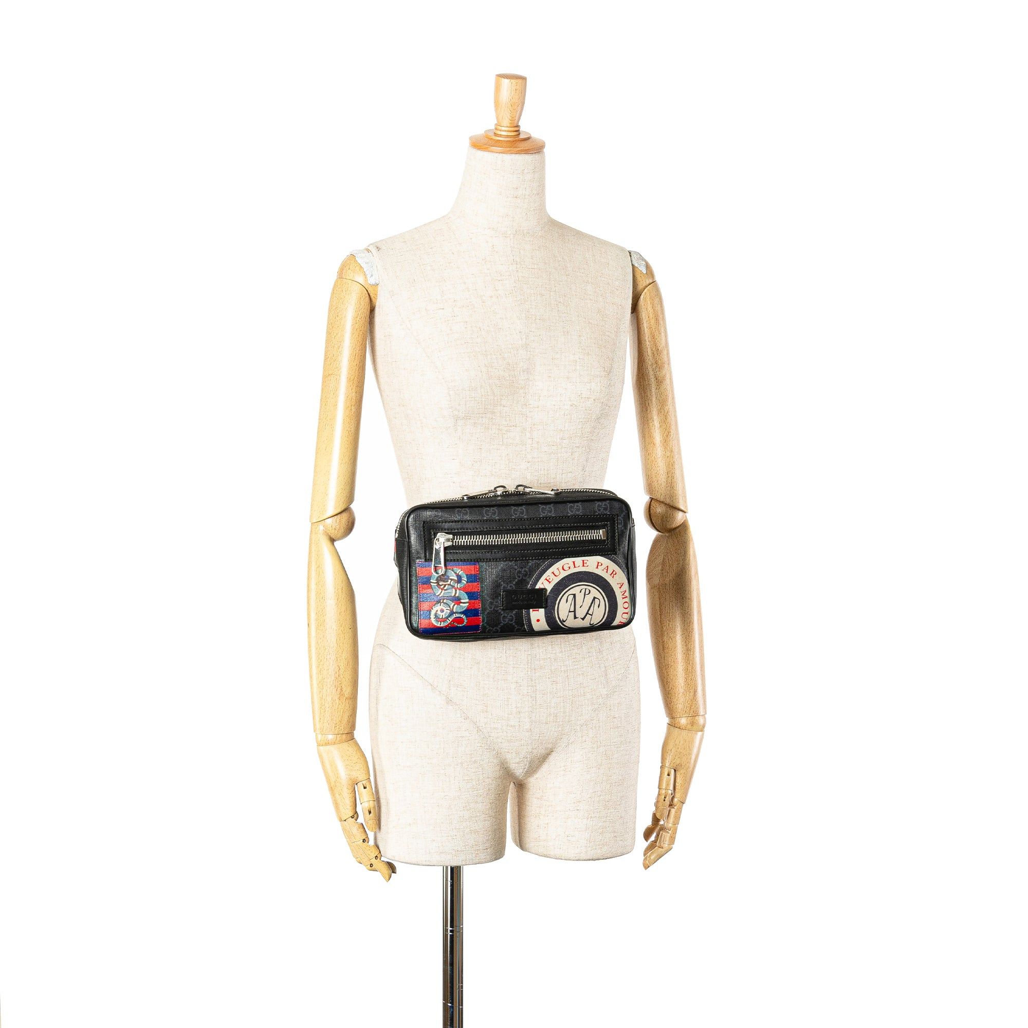 Gucci Gucci GG Supreme Web Night Courier Belt Bag Black Size ONE SIZE - 7 Thumbnail