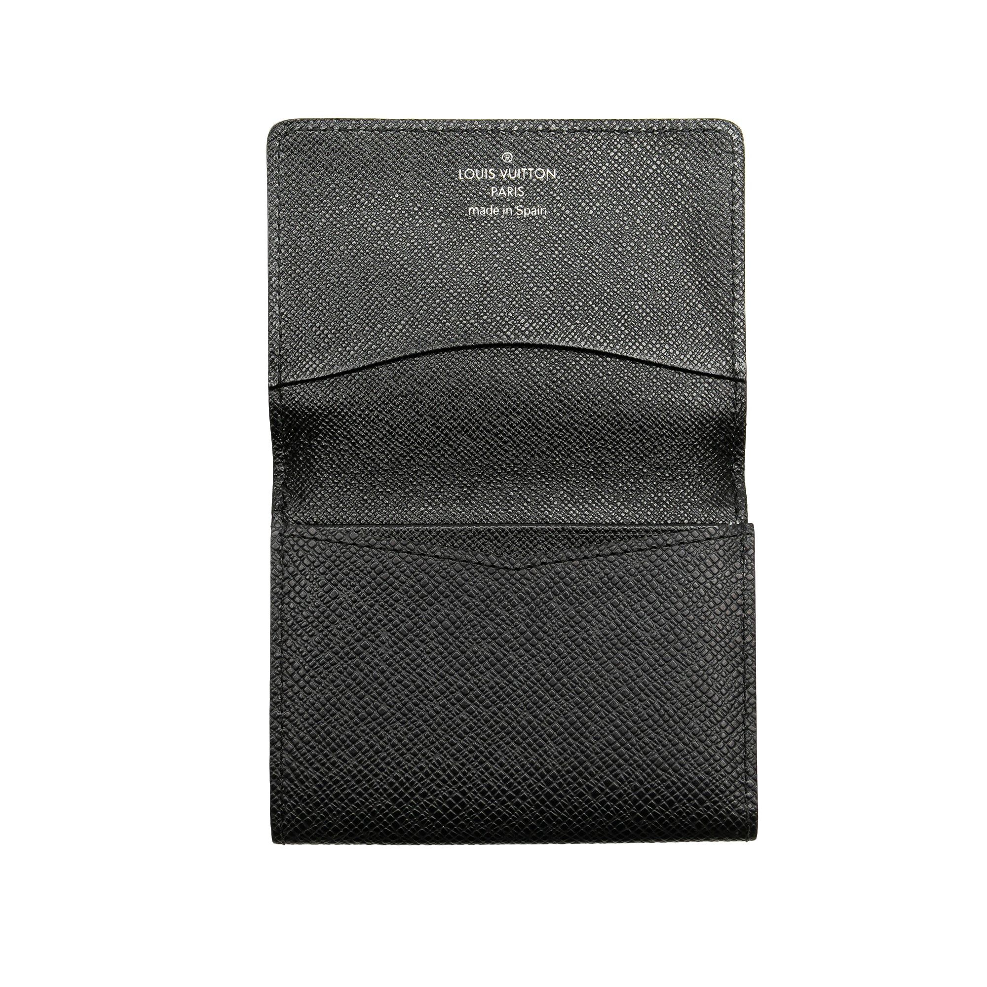 Louis Vuitton Louis Vuitton Taiga Business Card Holder Black Size ONE SIZE - 12 Thumbnail