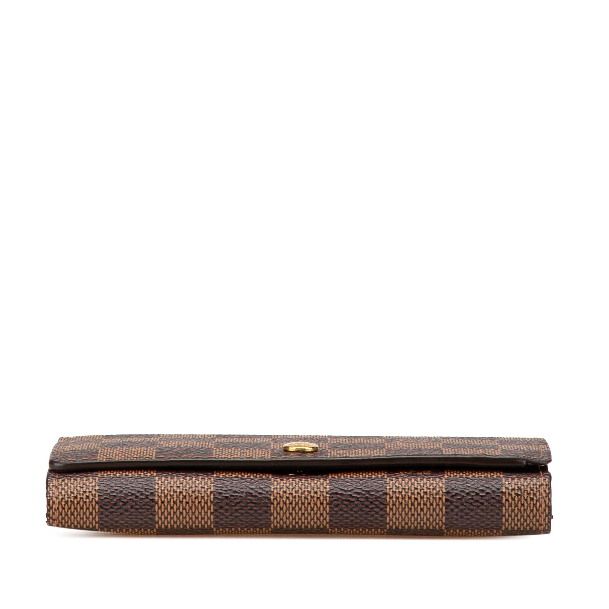 Louis Vuitton Louis Vuitton Damier Ebene Coin Purse Billets Tresor Brown Size ONE SIZE - 3 Thumbnail