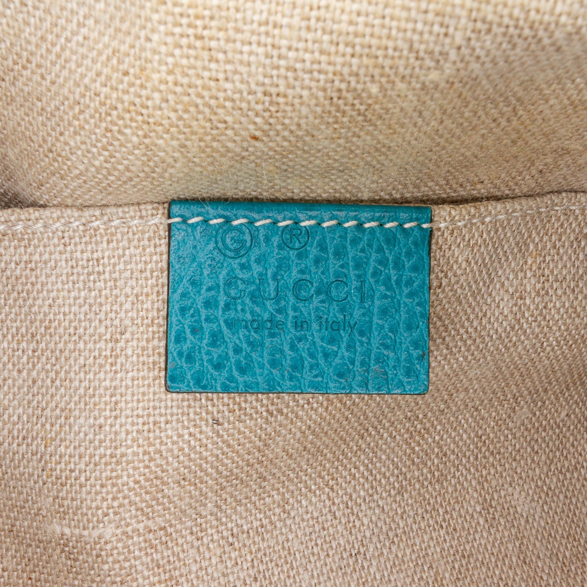 Gucci Gucci Mini Leather GG Charm Dome Satchel Blue Size ONE SIZE - 5 Thumbnail