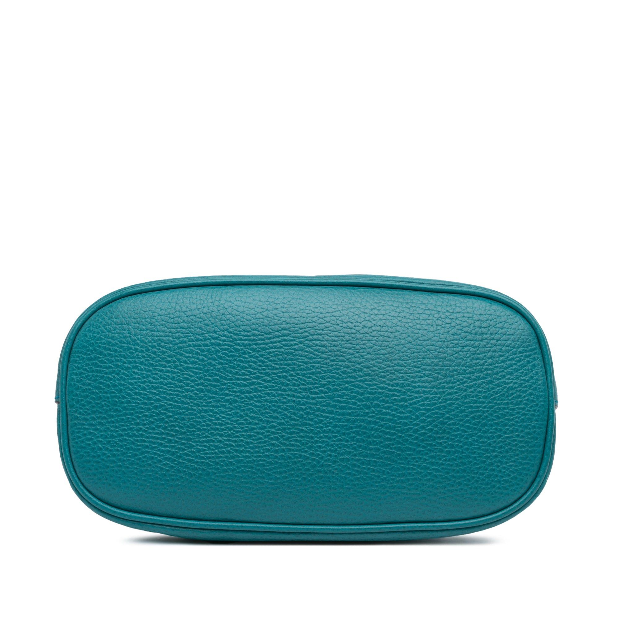 Gucci Gucci Mini Leather GG Charm Dome Satchel Blue Size ONE SIZE - 3 Thumbnail