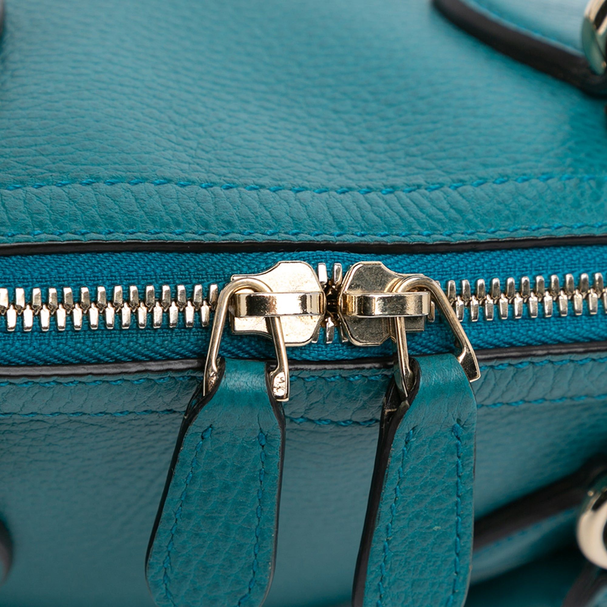Gucci Gucci Mini Leather GG Charm Dome Satchel Blue Size ONE SIZE - 7 Thumbnail