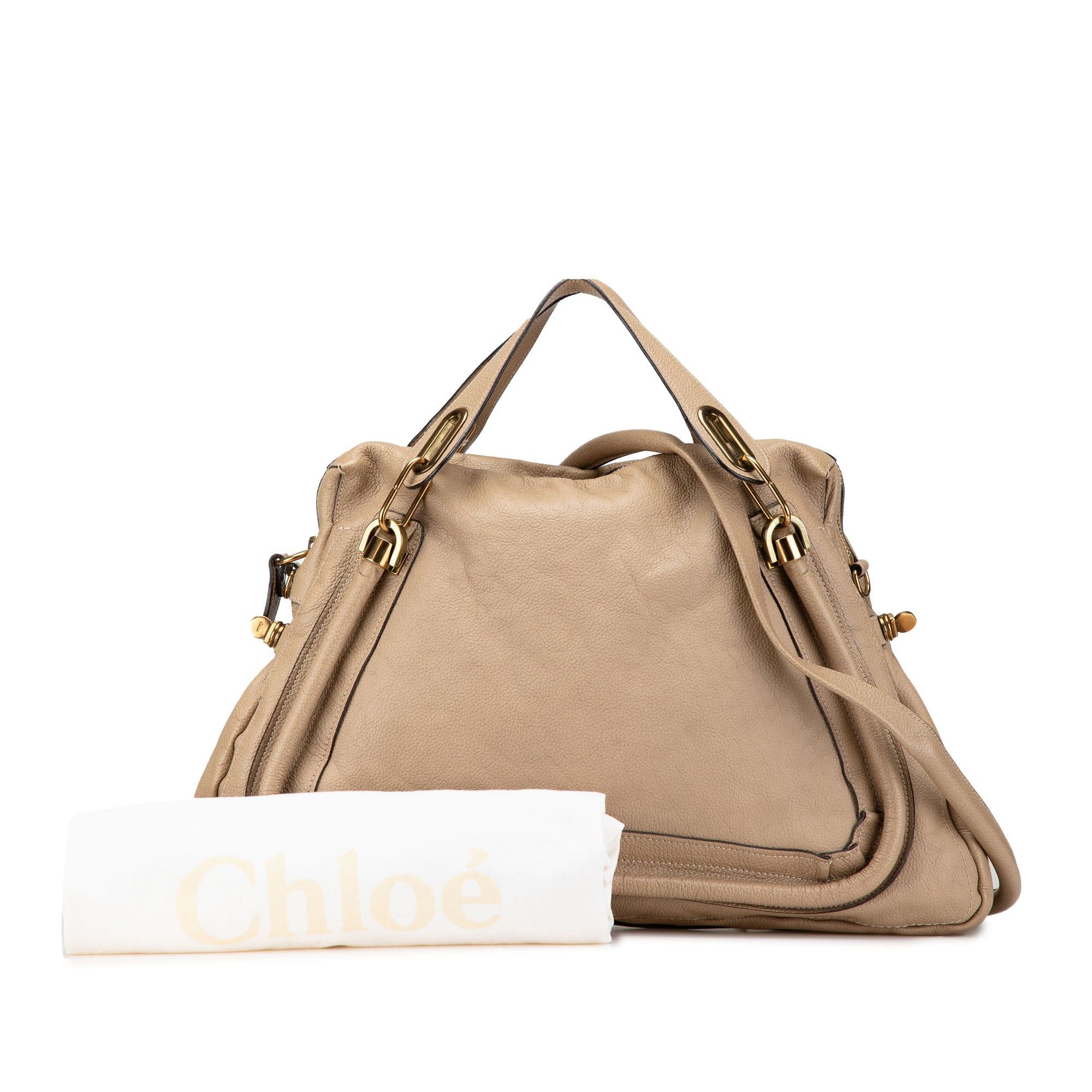 Chloe Chloé Large Leather Paraty Satchel Brown Size ONE SIZE - 9 Thumbnail