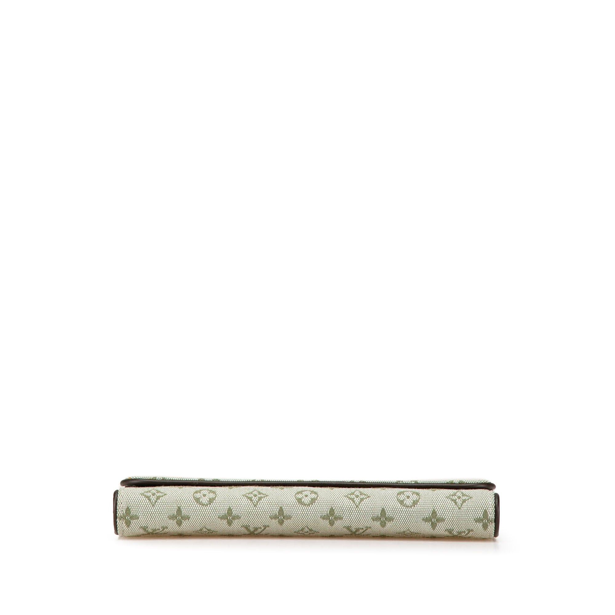 Louis Vuitton Louis Vuitton Monogram Mini Lin Porte Tresor International Gray Size ONE SIZE - 3 Thumbnail