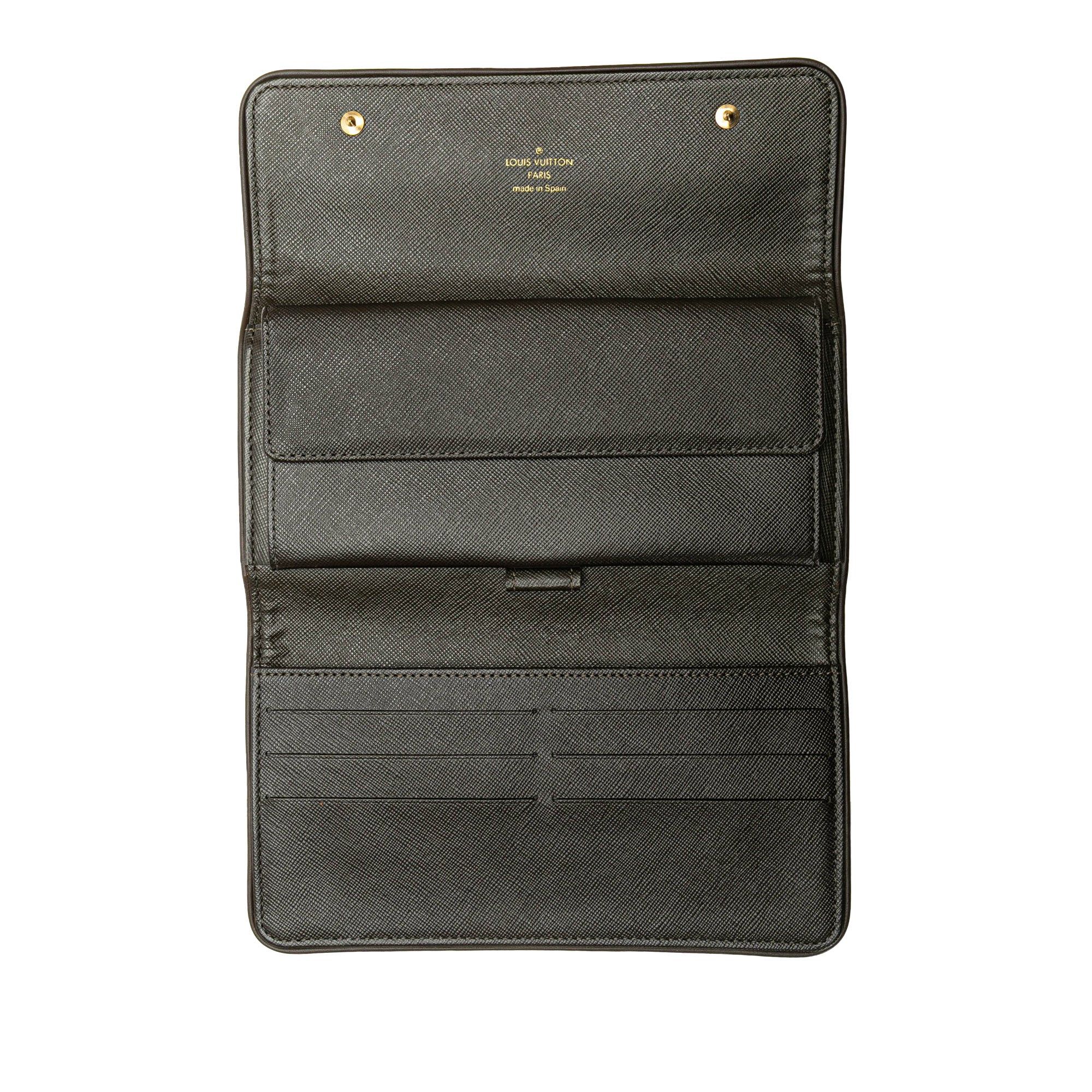 Louis Vuitton Louis Vuitton Monogram Mini Lin Porte Tresor International Gray Size ONE SIZE - 4 Thumbnail