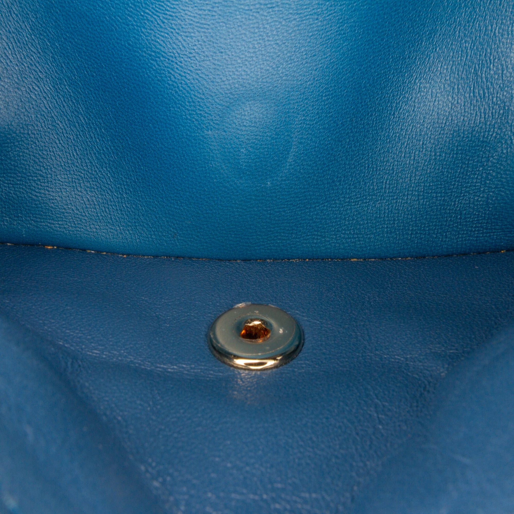 Chanel Chanel Medium Classic Lambskin Double Flap Blue Size ONE SIZE - 5 Thumbnail