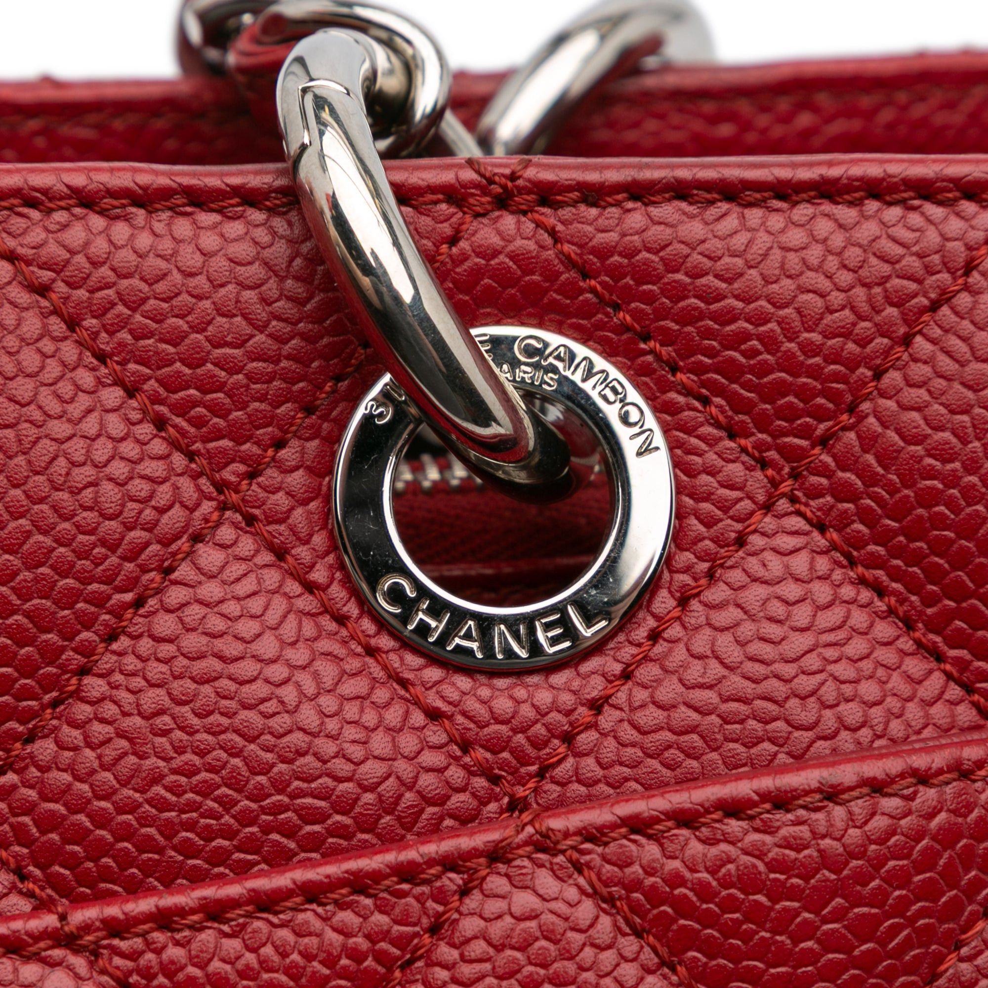 Chanel Chanel Caviar Grand Shopping Tote Red Size ONE SIZE - 8 Thumbnail