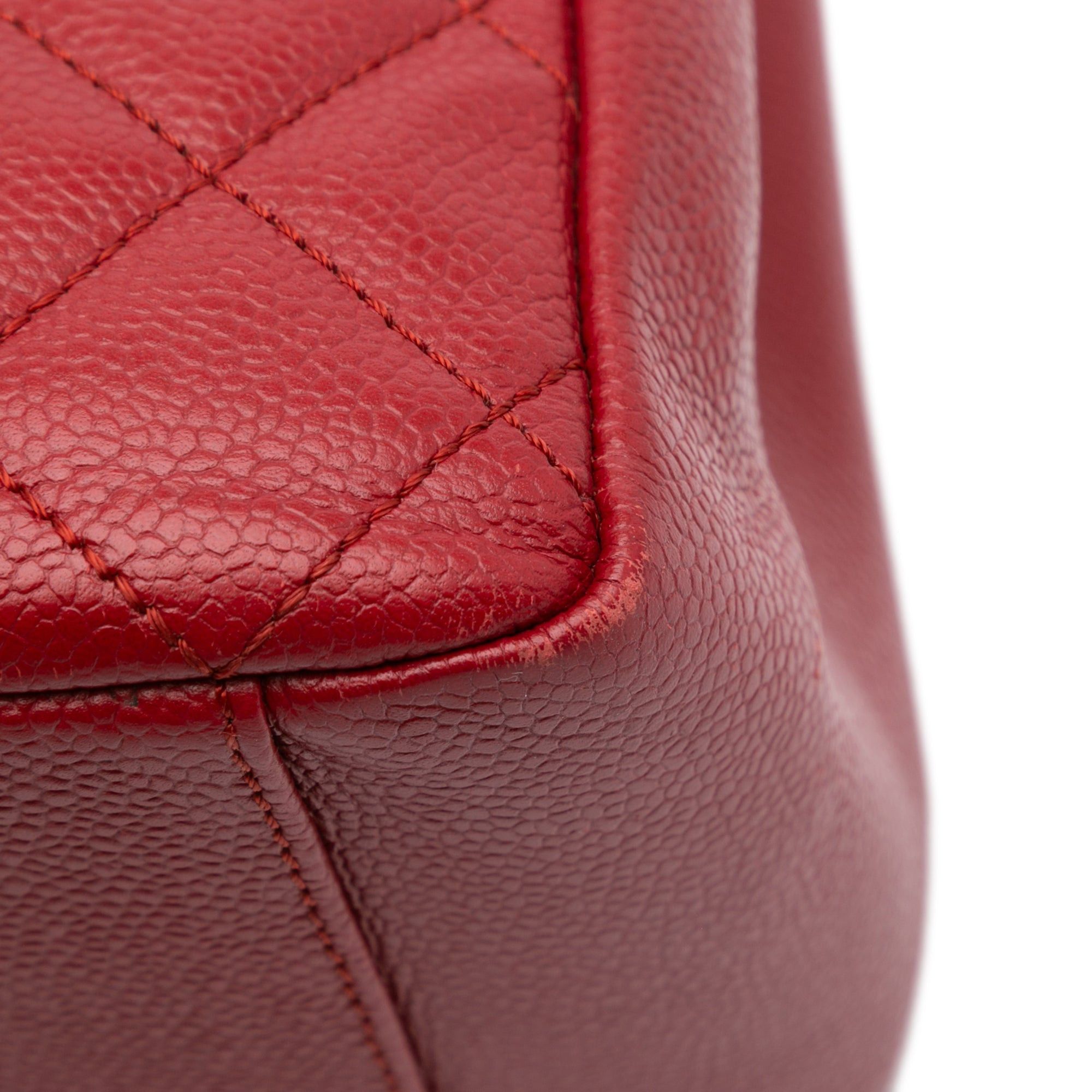 Chanel Chanel Caviar Grand Shopping Tote Red Size ONE SIZE - 9 Thumbnail