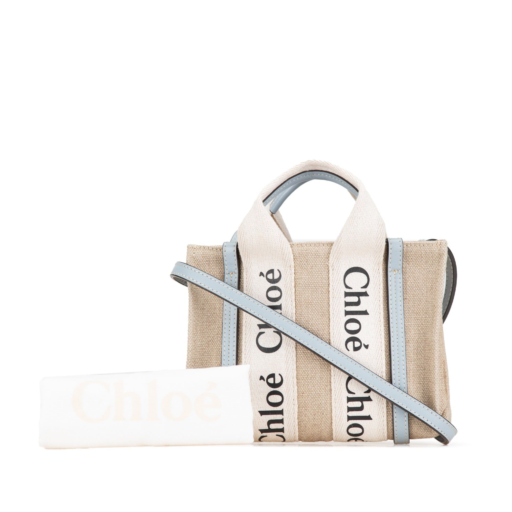 Chloe Chloé Mini Canvas Woody Satchel Brown Size ONE SIZE - 8 Thumbnail