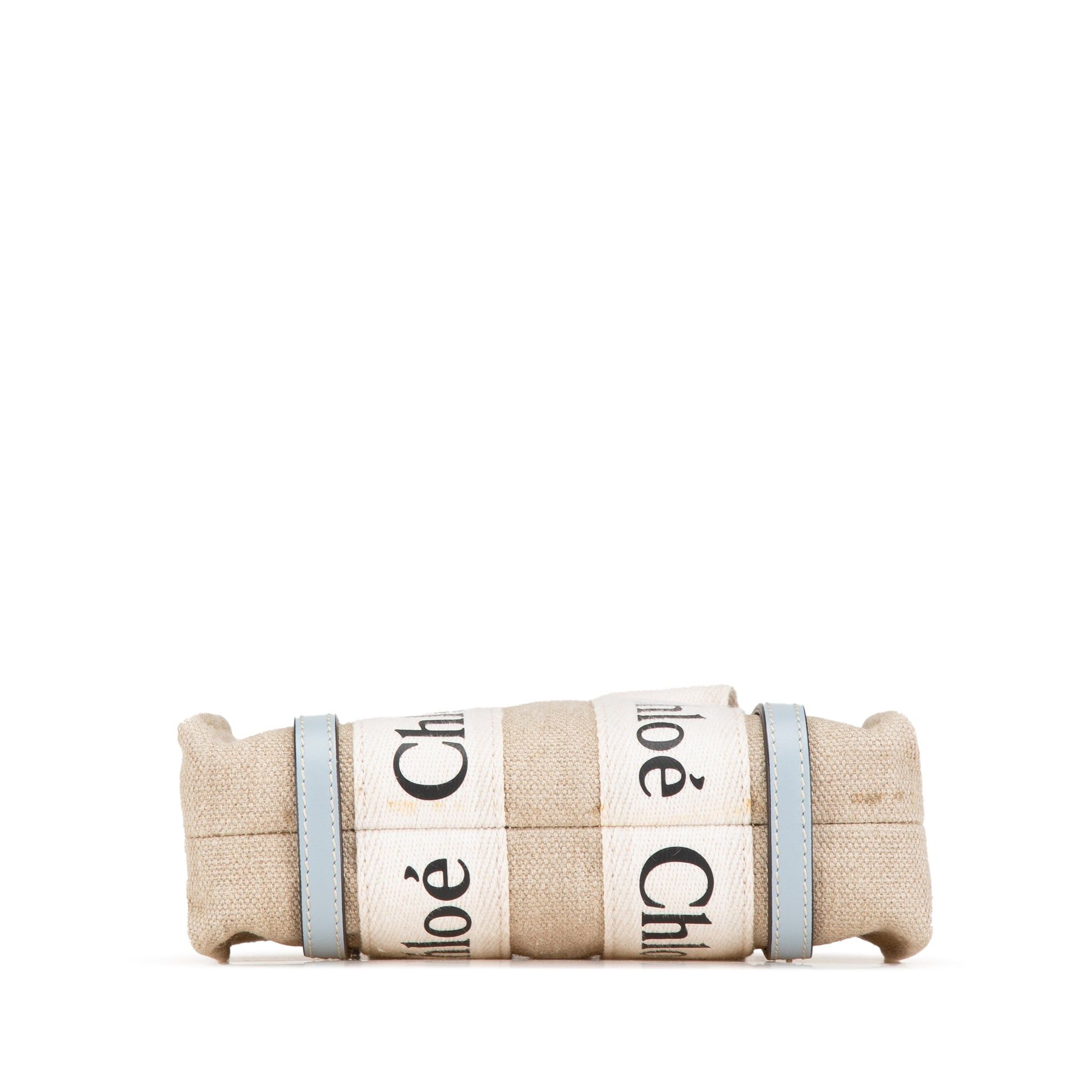 Chloe Chloé Mini Canvas Woody Satchel Brown Size ONE SIZE - 3 Thumbnail