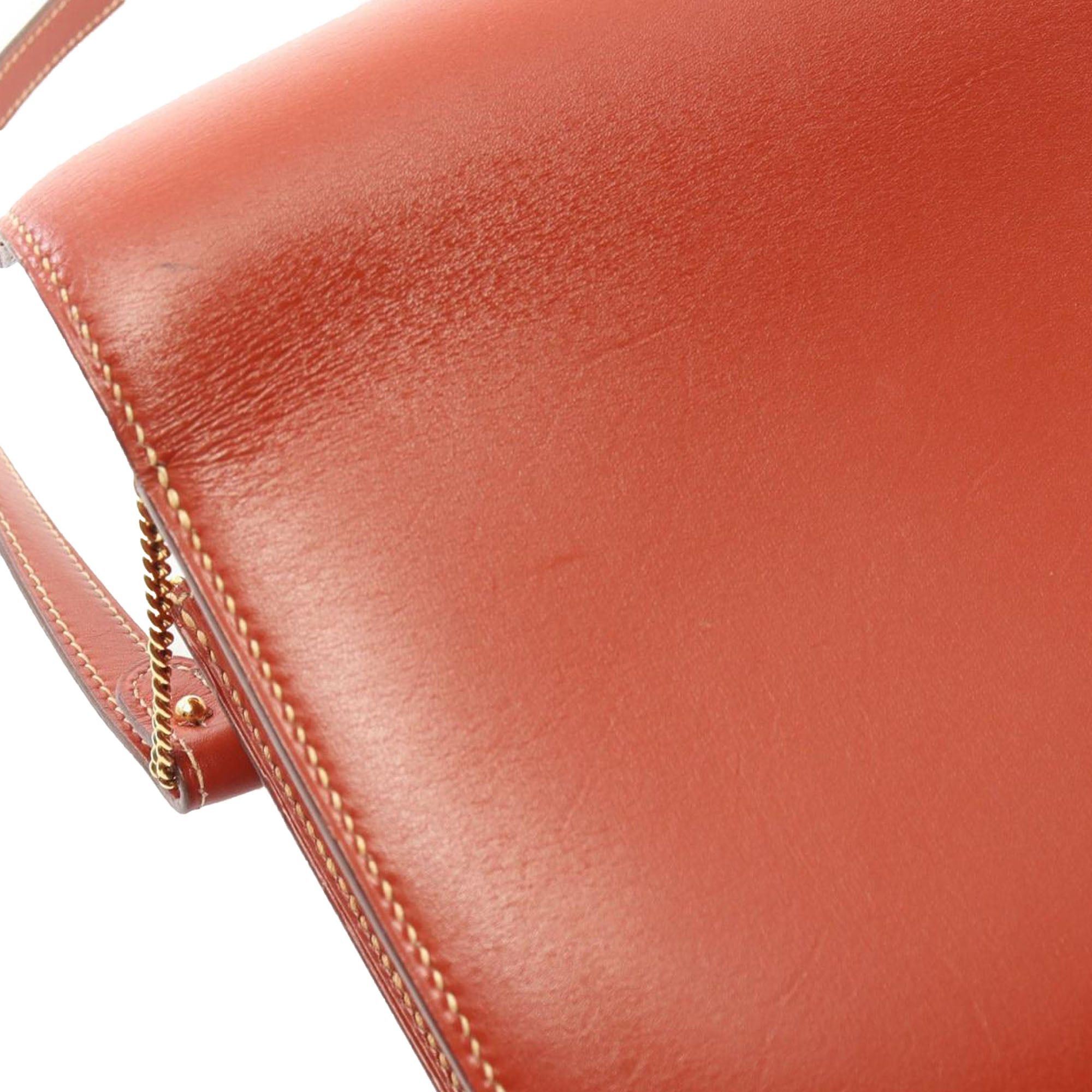 Hermes Hermès Box Calf Lydie Clutch Brown Size ONE SIZE - 9 Thumbnail