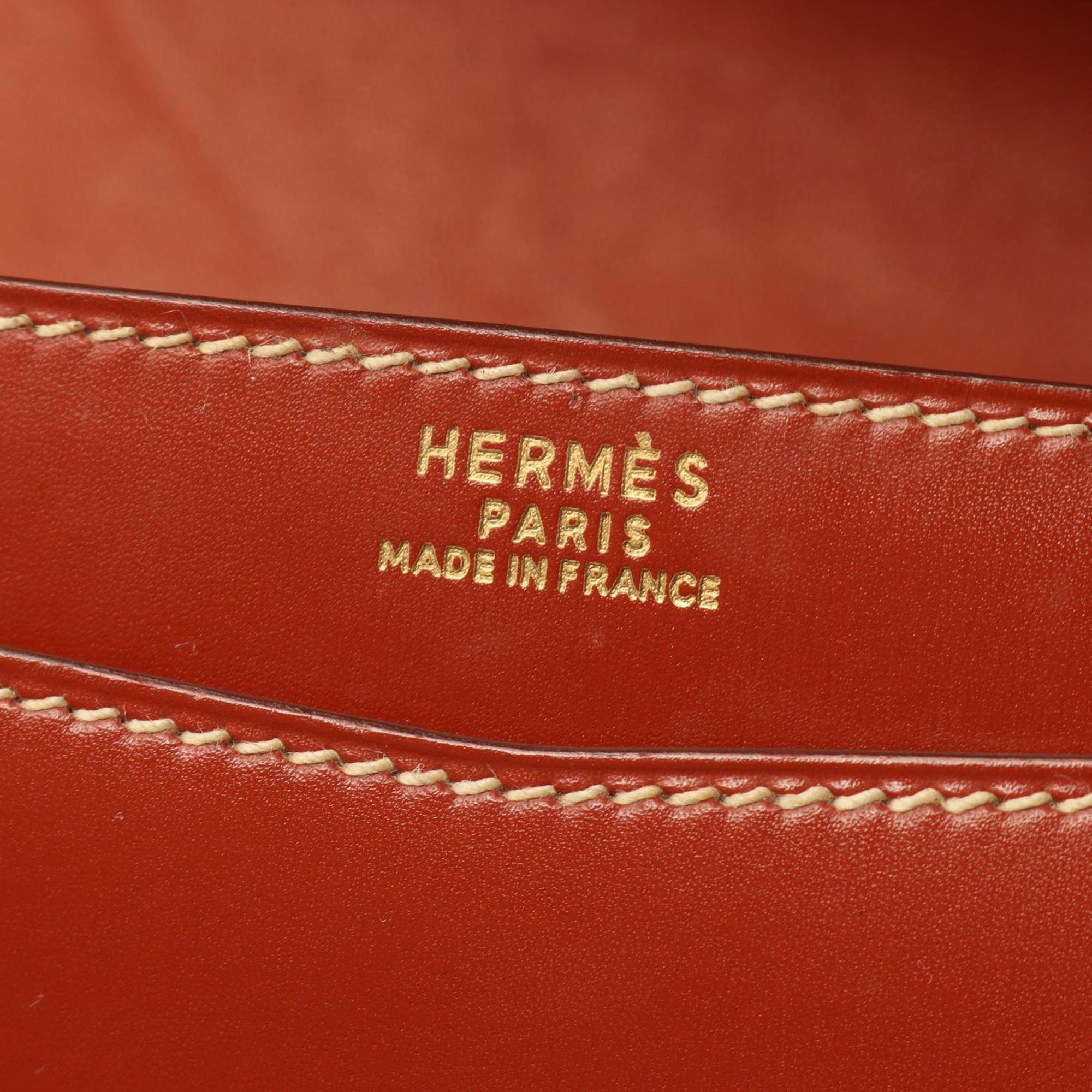 Hermes Hermès Box Calf Lydie Clutch Brown Size ONE SIZE - 5 Thumbnail
