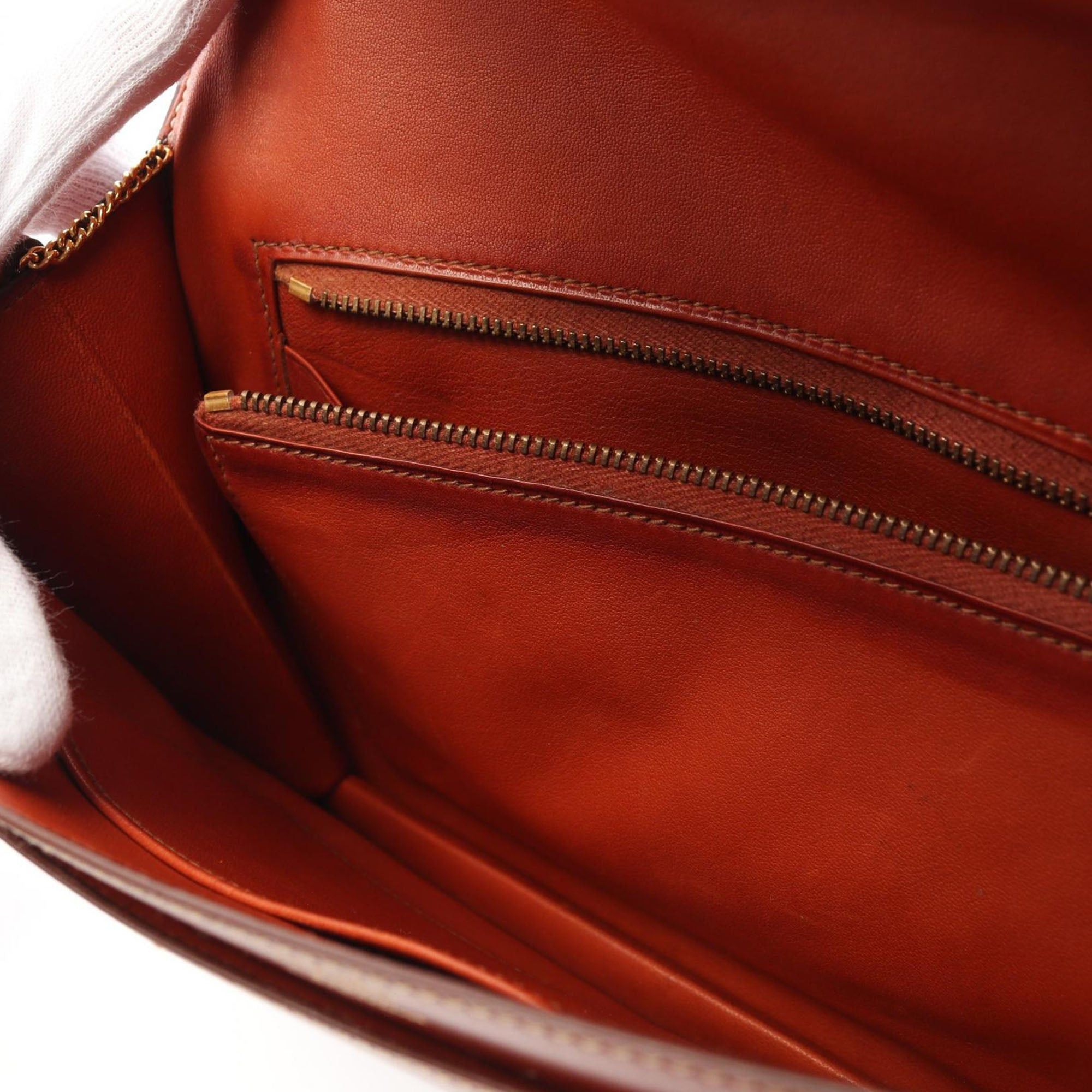 Hermes Hermès Box Calf Lydie Clutch Brown Size ONE SIZE - 4 Thumbnail