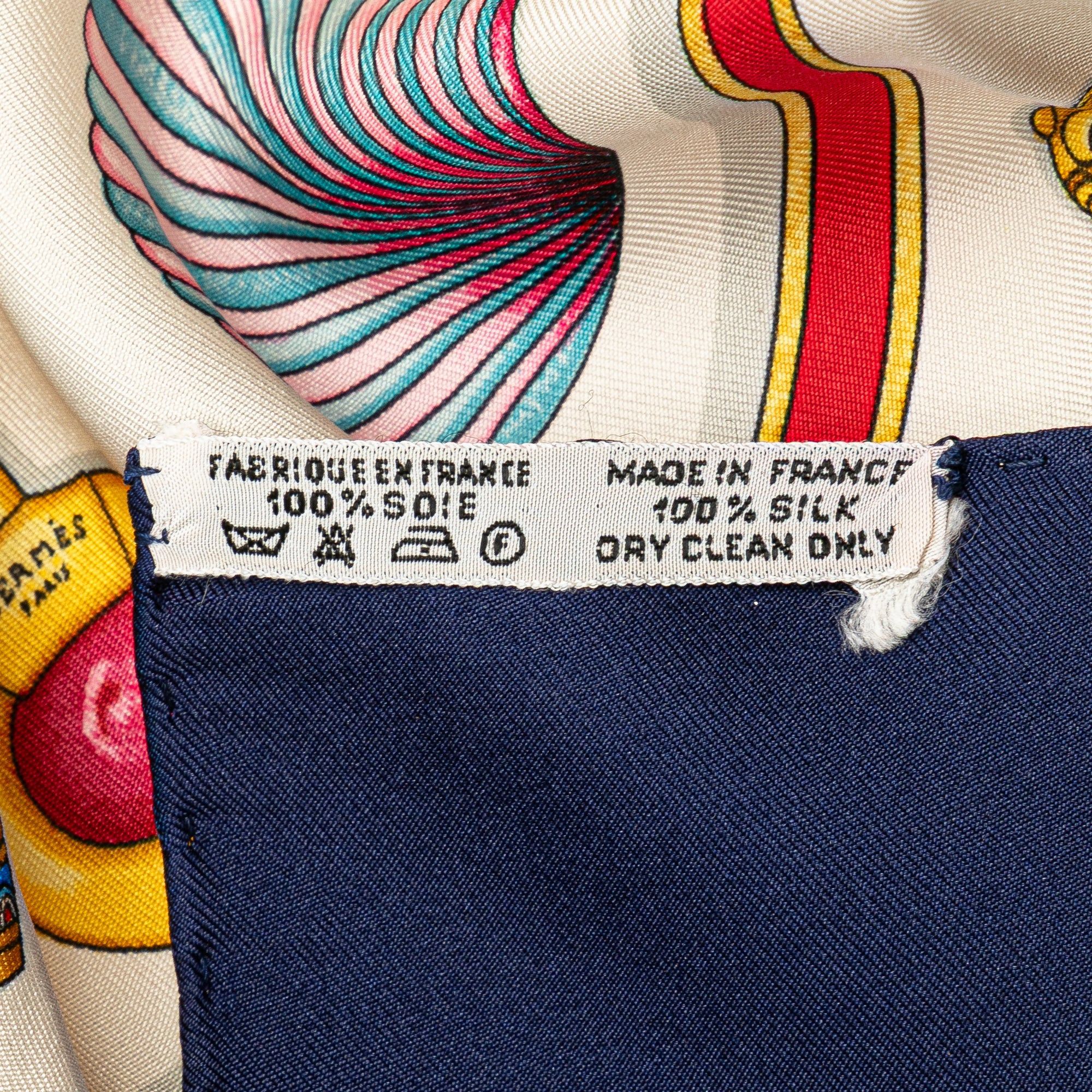 Hermes Hermès Qu Importe Le Flacon Silk Scarf White Size ONE SIZE - 5 Thumbnail