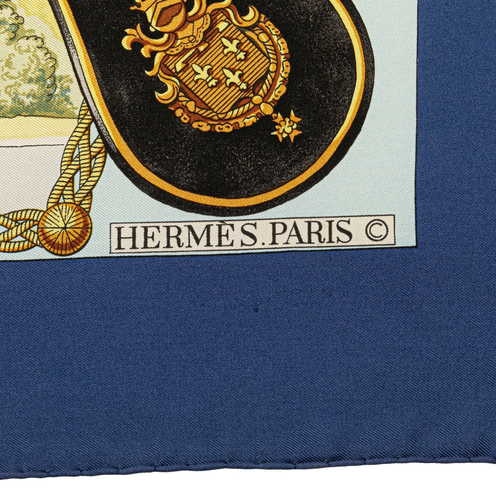 Hermes Hermès Grands Attelages Silk Scarf White Size ONE SIZE - 3 Thumbnail