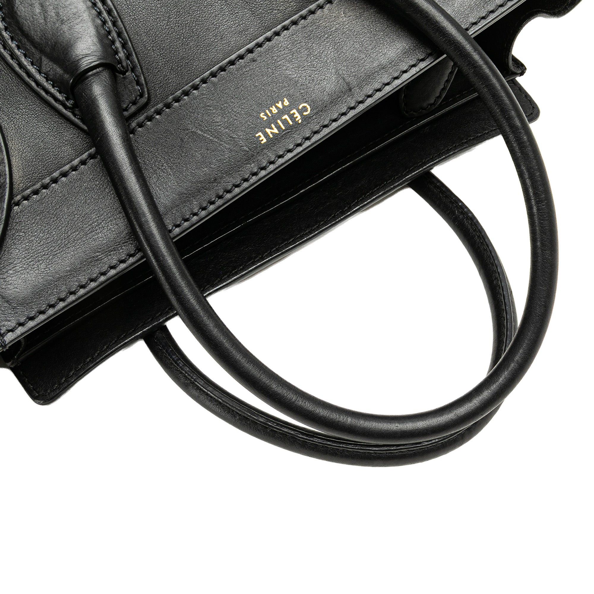 Celine Celine Micro Smooth Calfskin Luggage Tote Black Size ONE SIZE - 10 Thumbnail